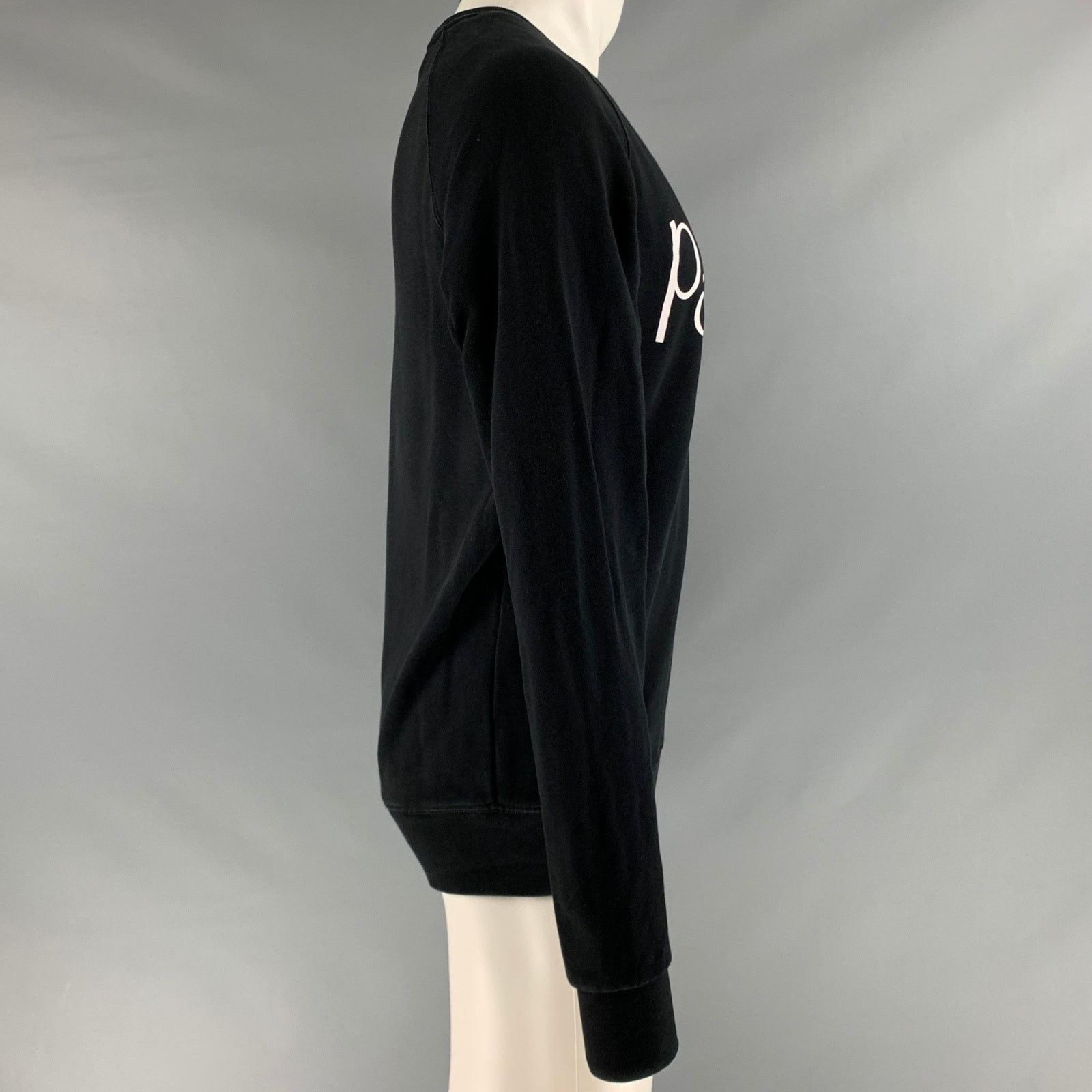 Maison Kitsune MAISON KITSUNE Black White Graphic Cotton Sweatshirt Size US M / EU 48-50 / 2 - 3 Thumbnail