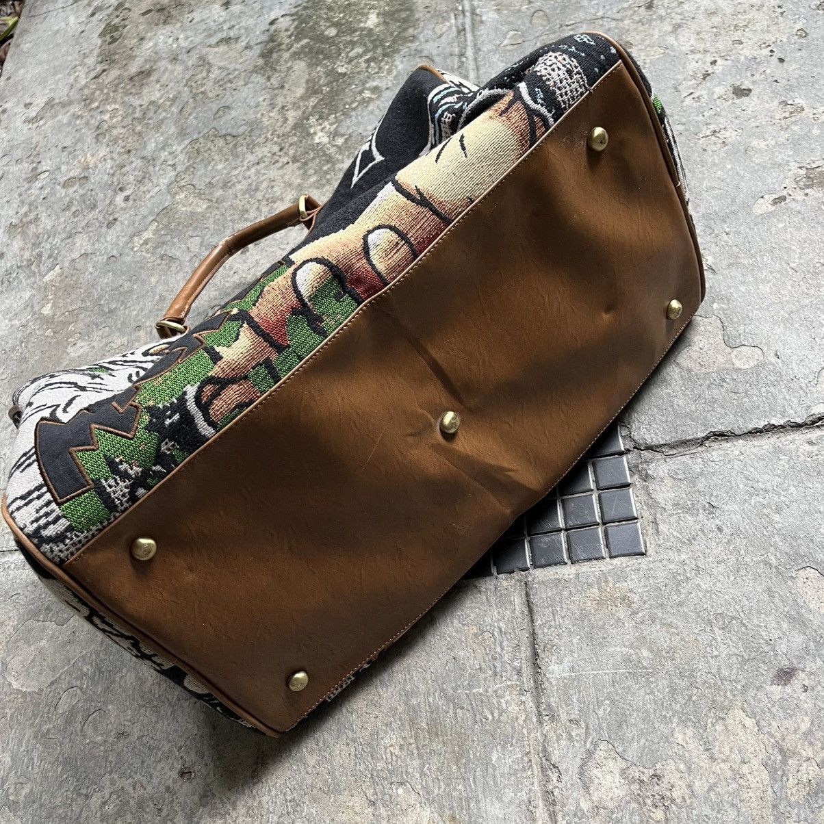 Disney × Mickey Mouse × Vintage Disney Mickey Mouse Carpet Bag Weekend Luggage Size ONE SIZE - 8 Thumbnail