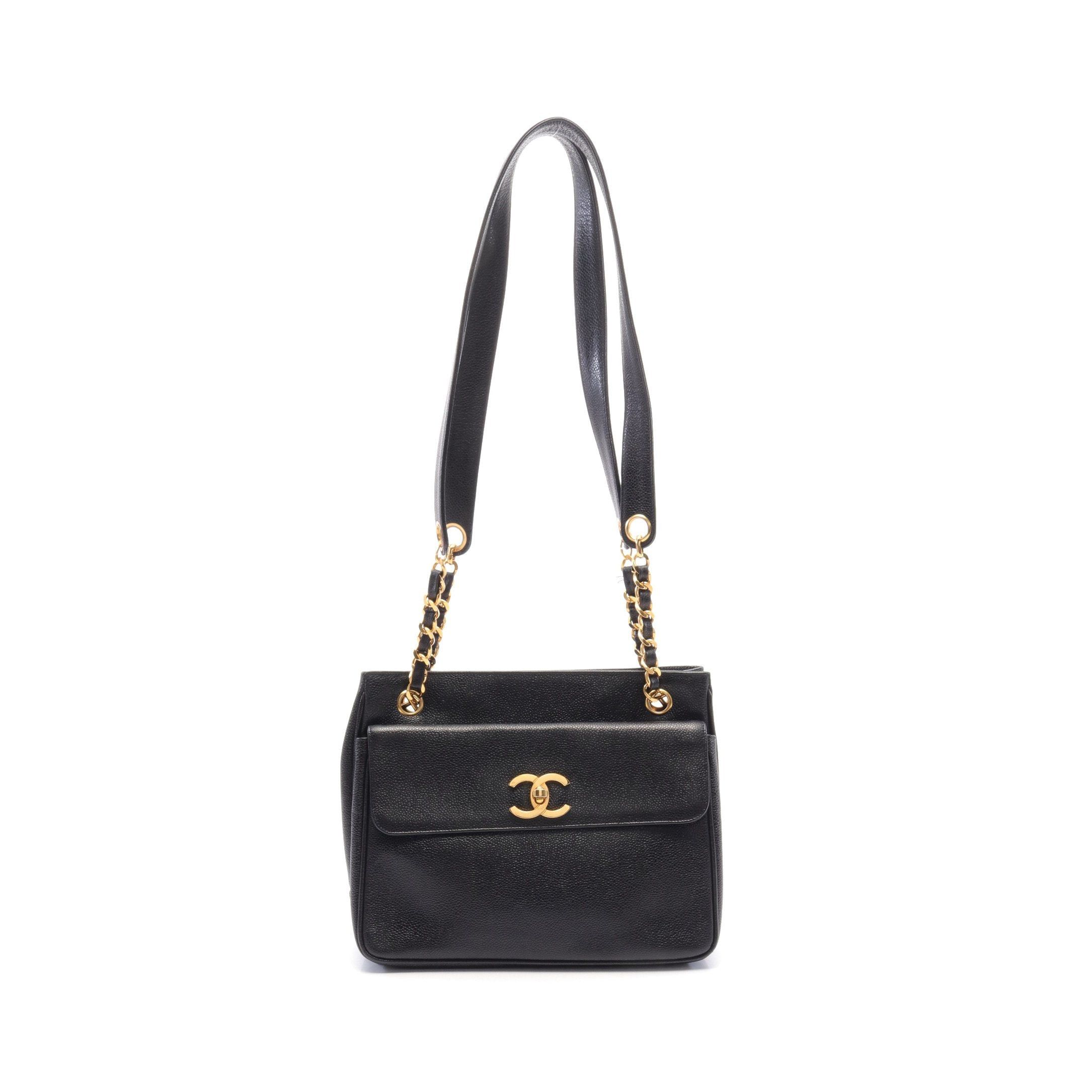 Chanel Chanel Coco Mark Chain Shoulder Bag Caviar Skin Black Gold Hardware Size ONE SIZE - 1 Thumbnail