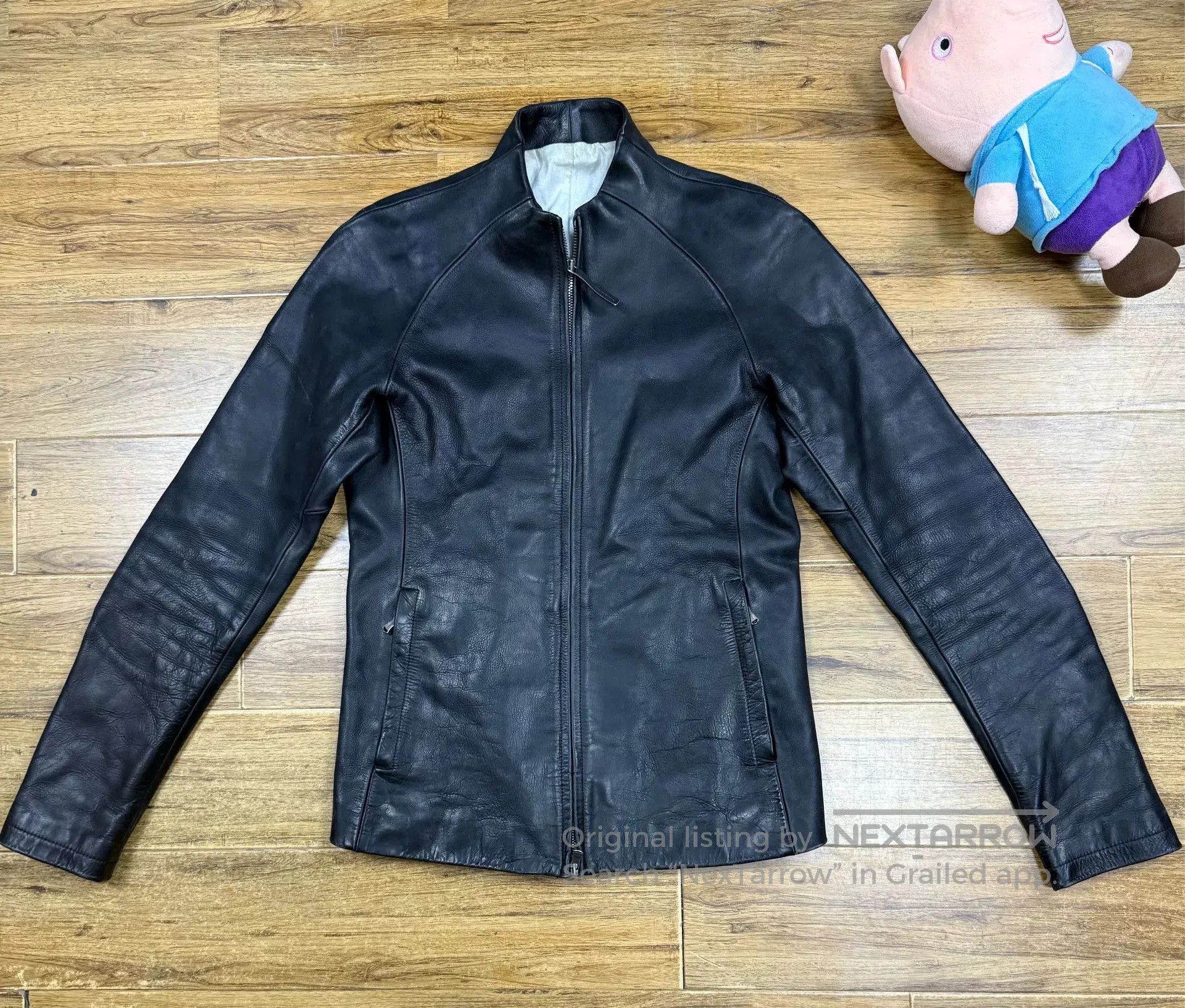 The Viridi-anne Men's Dark Pioneer Leather Jacket. Size US M / EU 48-50 / 2 - 1 Thumbnail
