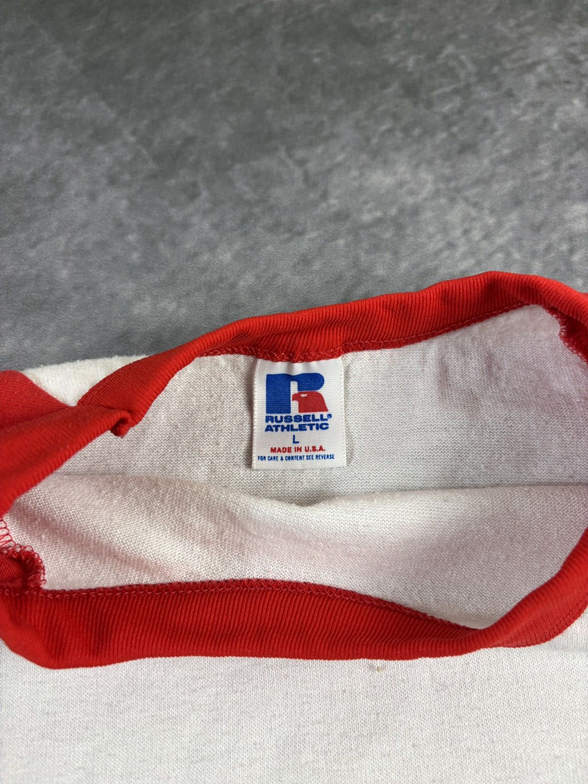 Russell Athletic Vintage Baseball Shirt Made in USA Raglan Longsleeve 1990s Size US M / EU 48-50 / 2 - 2 Thumbnail