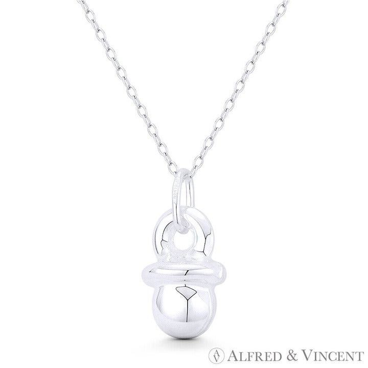 Other Baby Pacifier 3D Motherhood Pendant in .925 Sterling Silver Size ONE SIZE - 1 Preview