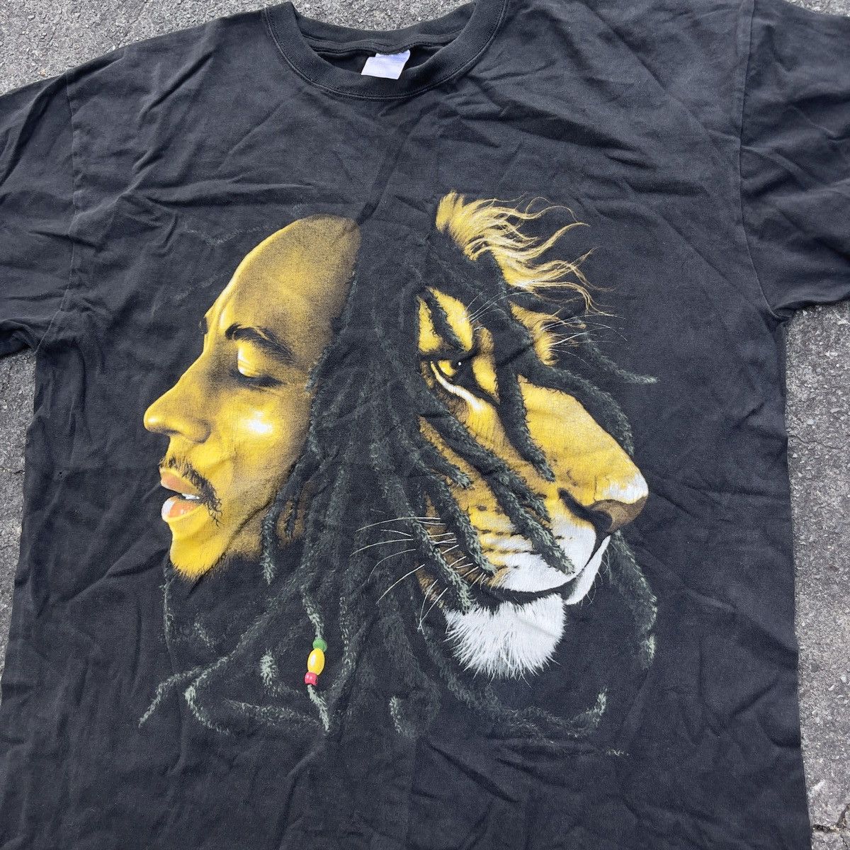 Bob Marley × Vintage Vintage Y2K BOB MARLEY Big Face Shirt Size US XL / EU 56 / 4 - 2 Thumbnail