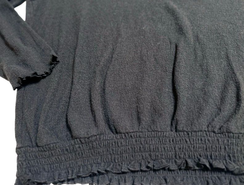 Other Time and Tru Women’s XXL (20) Black Textured Long Sleeve Top Size XXL / US 16-18 / IT 52-54 - 7 Thumbnail