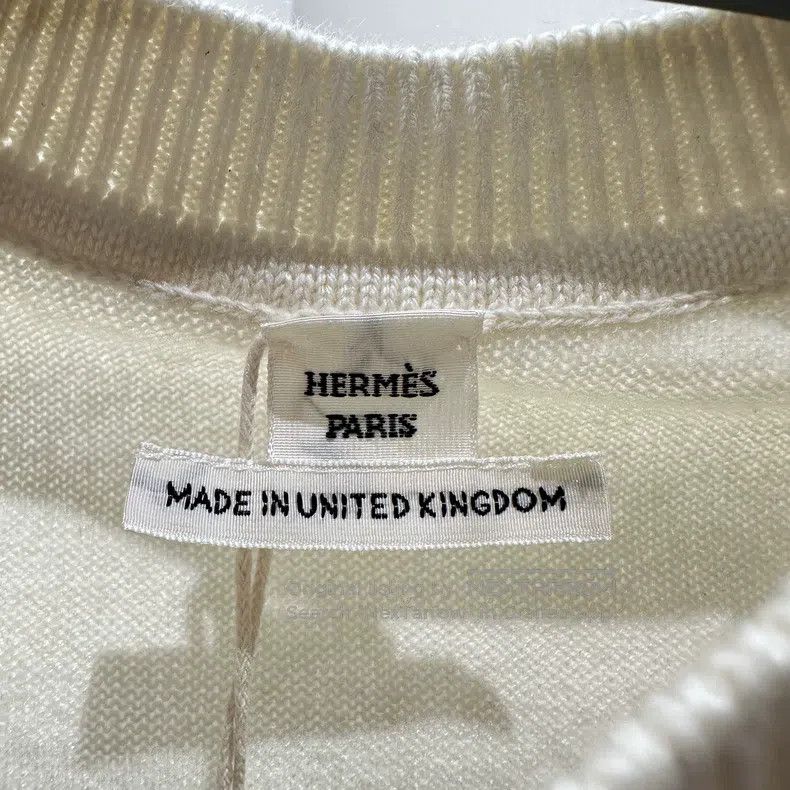 Hermes Hermes Logo Buckle Cashmere Short Sleeve Size XXS / US 00 / IT 34 - 3 Thumbnail