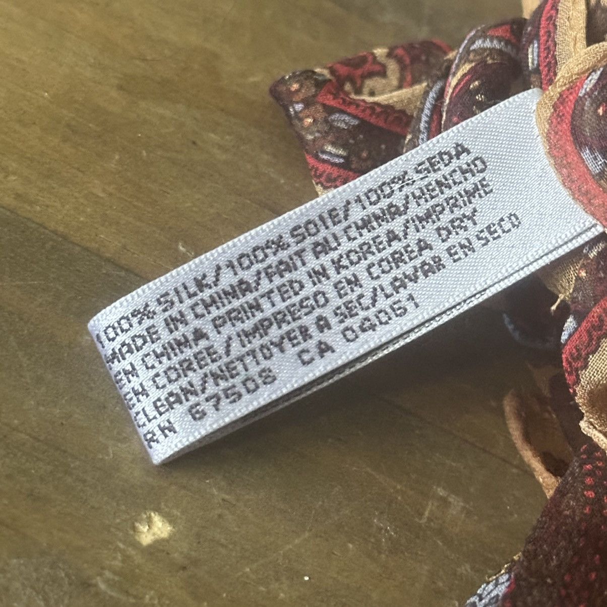 Vintage Vintage paisley silk scarf pendant necklace Size ONE SIZE - 6 Thumbnail