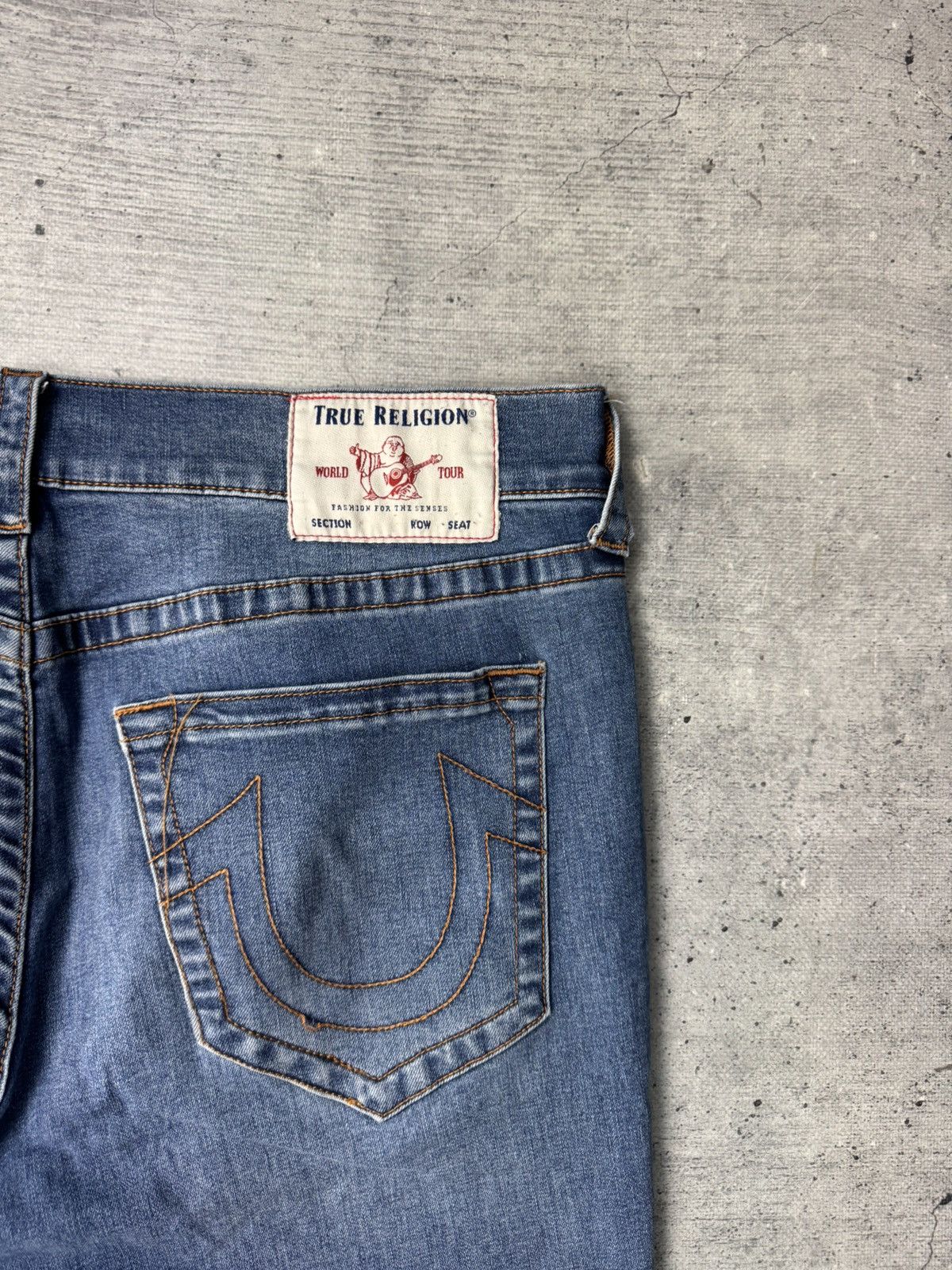 Vintage True Religion Jeans Baggy Distressed Made In USA 00’s Rap Size US 36 / EU 52 - 3 Thumbnail