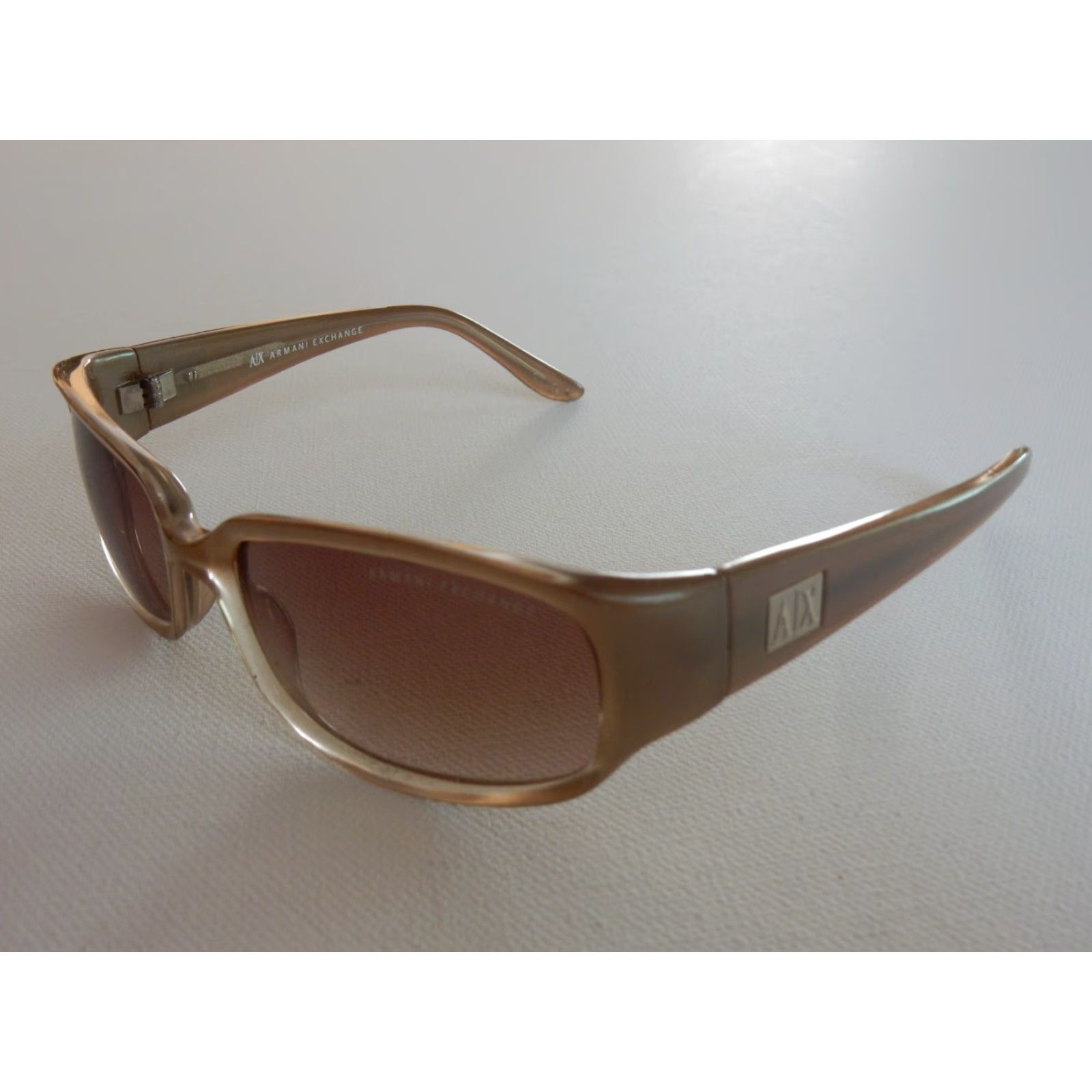 Armani Exchange VINTAGE Armani Exchange Women Sunglasses Frames Only 53mm Beige Fashion Accessories Size ONE SIZE - 3 Thumbnail