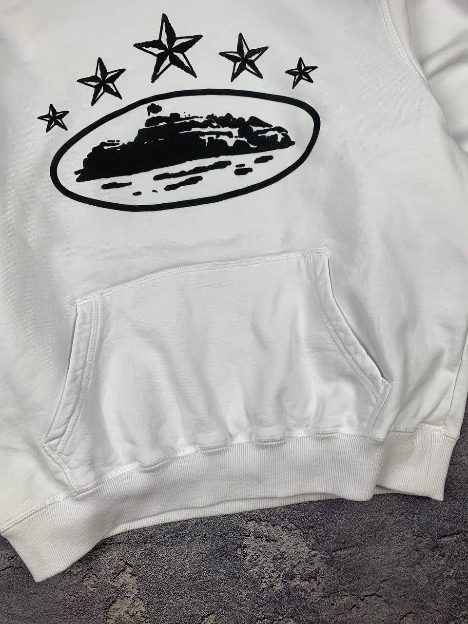 Corteiz Corteiz 5 Stars Alcatraz Men's White Hoodie Cotton Blend Size US M / EU 48-50 / 2 - 8 Thumbnail