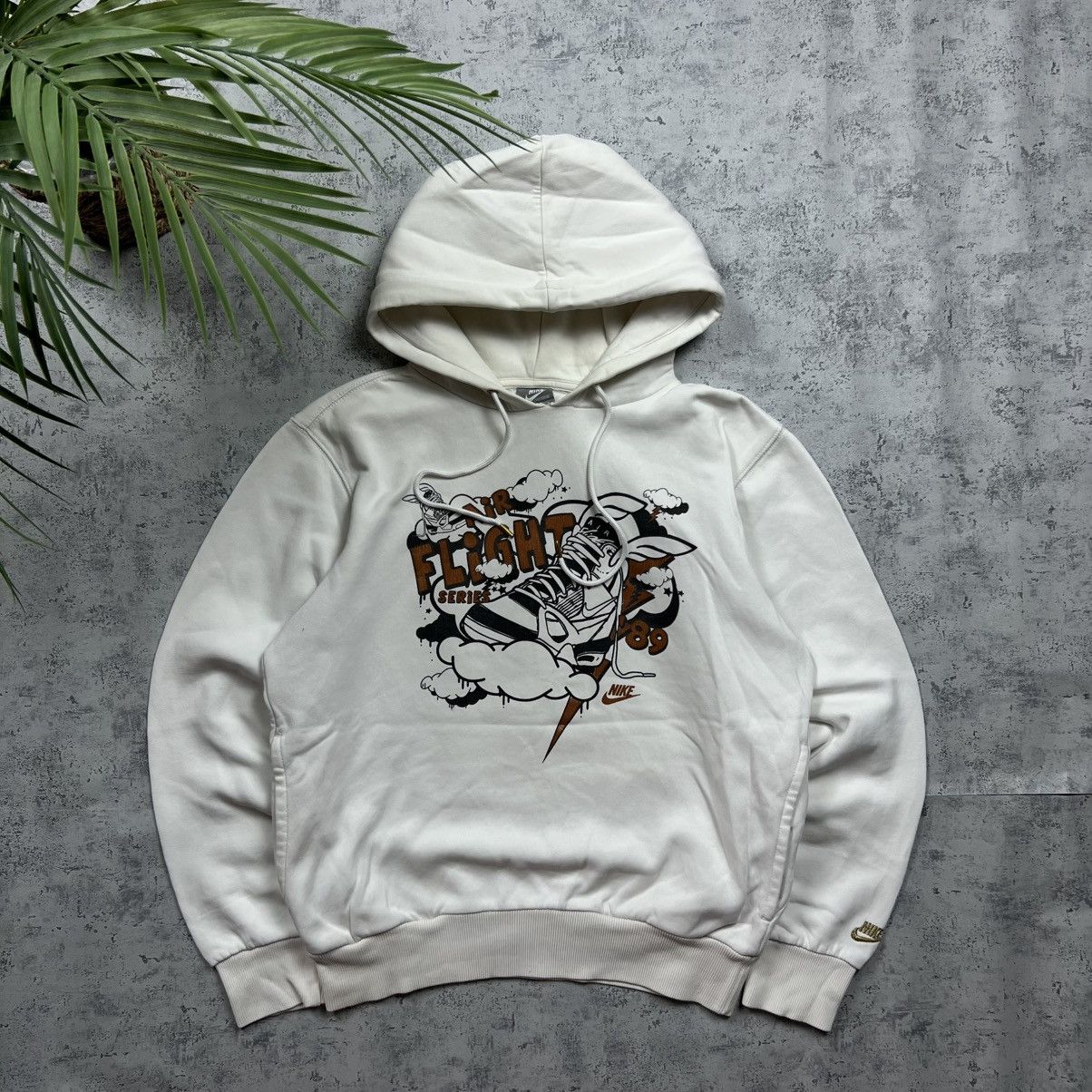 Nike 00s NIKE AIR FLIGHT VINTAGE BIG LOGO Y2K RARE HOODIE Size US S / EU 44-46 / 1 - 1 Thumbnail