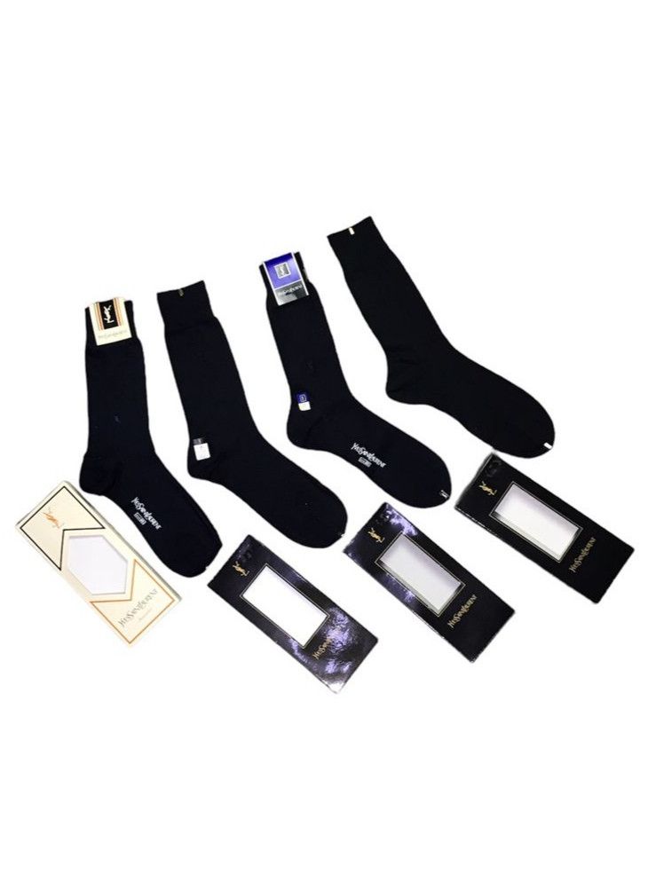 Yves Saint Laurent 4 Pairs YSL Socks Size ONE SIZE - 1 Thumbnail