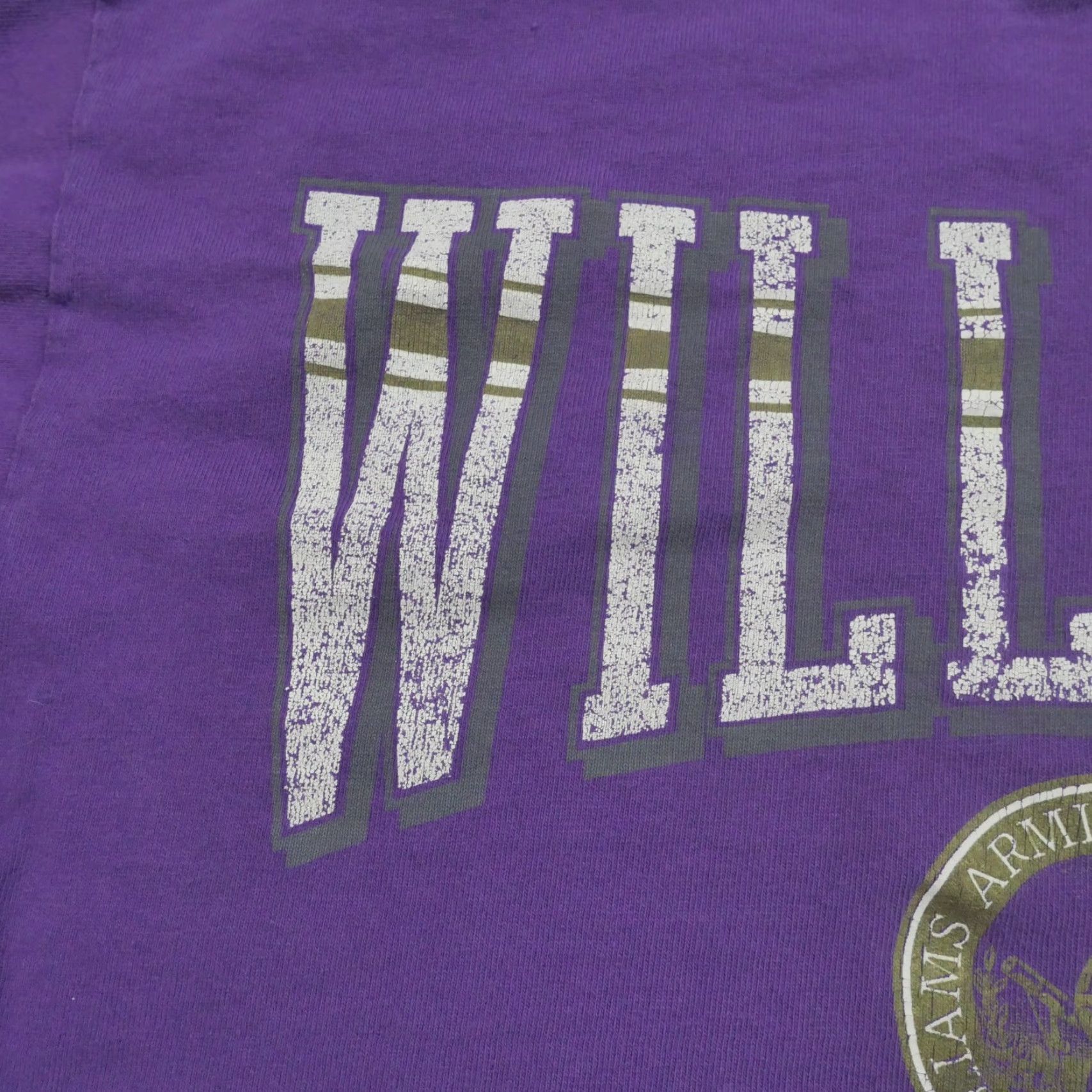 Vintage VINTAGE Williams College T Shirt Mens 90s Purple Cotton Crew Neck Long Sleeve Small Oversized Faded 1990s Gear For Sports Clothing Size US S / EU 44-46 / 1 - 3 Thumbnail