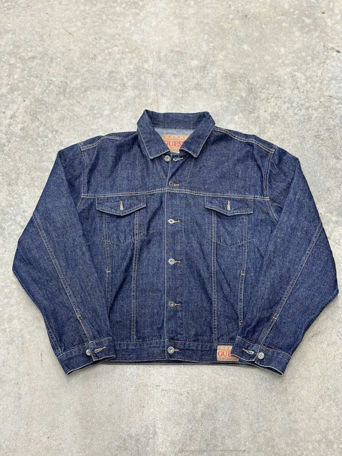 Guess VTG Guess Denim Jacket Size US XL / EU 56 / 4 - 1 Thumbnail