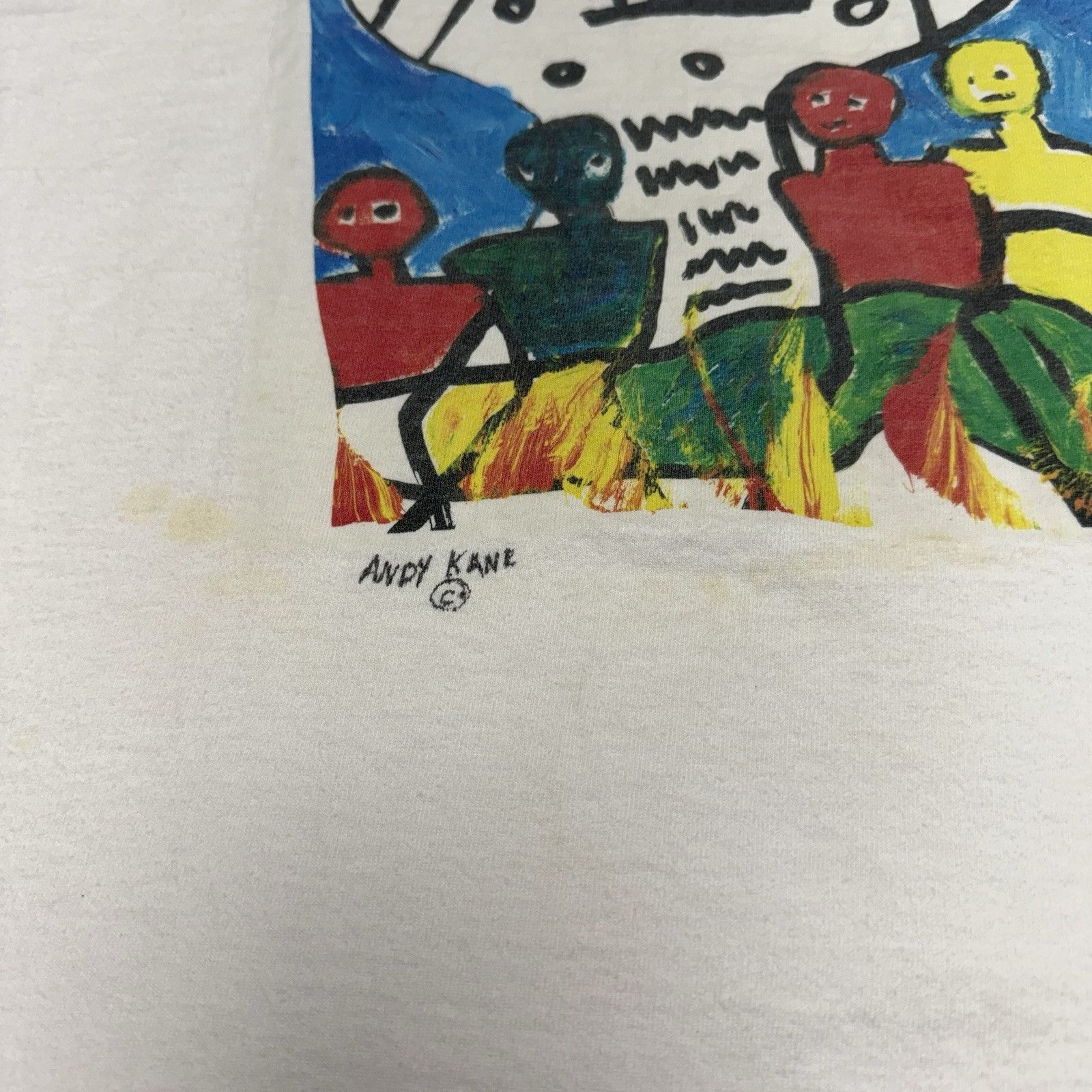 Vintage Vintage Andy Kane Art T Shirt Mens Large White Ozone 90s Y2K Size US L / EU 52-54 / 3 - 9 Thumbnail