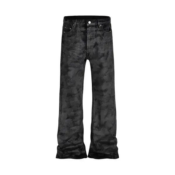VIBE Heavyweight washed and waxed micro flare hombre baggy jeans Size US 34 / EU 50 - 1 Thumbnail