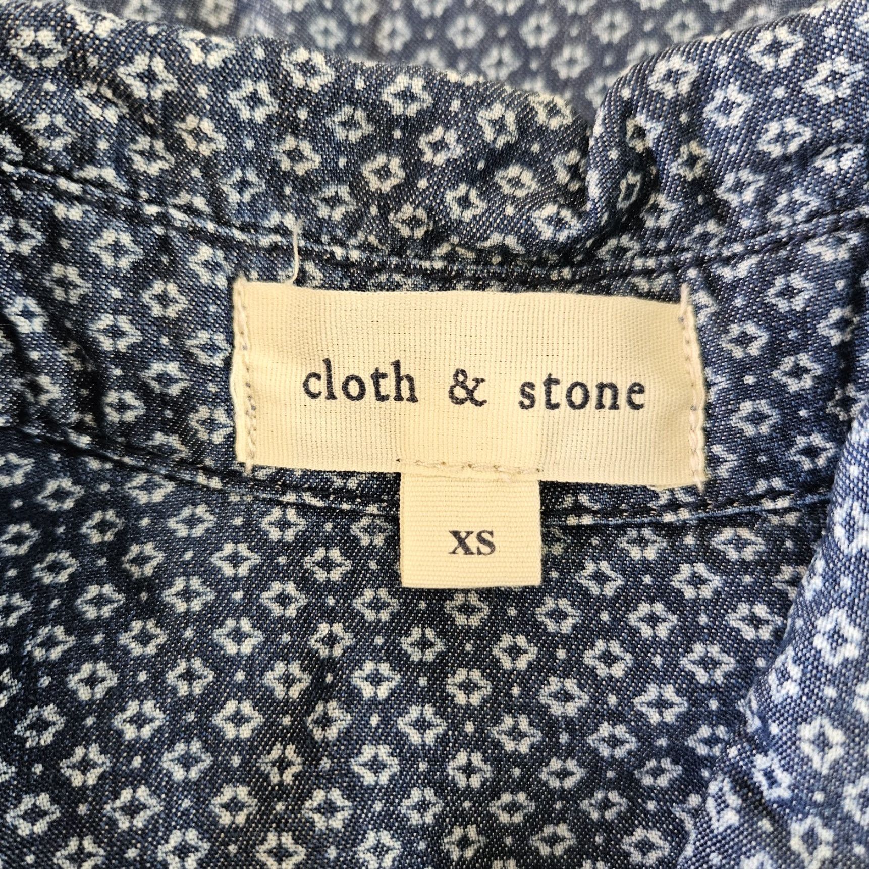 CLOT Cloth & Stone Womens Button-Up Tunic XS Blue Long Sleeve Belted Tencel Shirt Size XS / US 0-2 / IT 36-38 - 5 Thumbnail