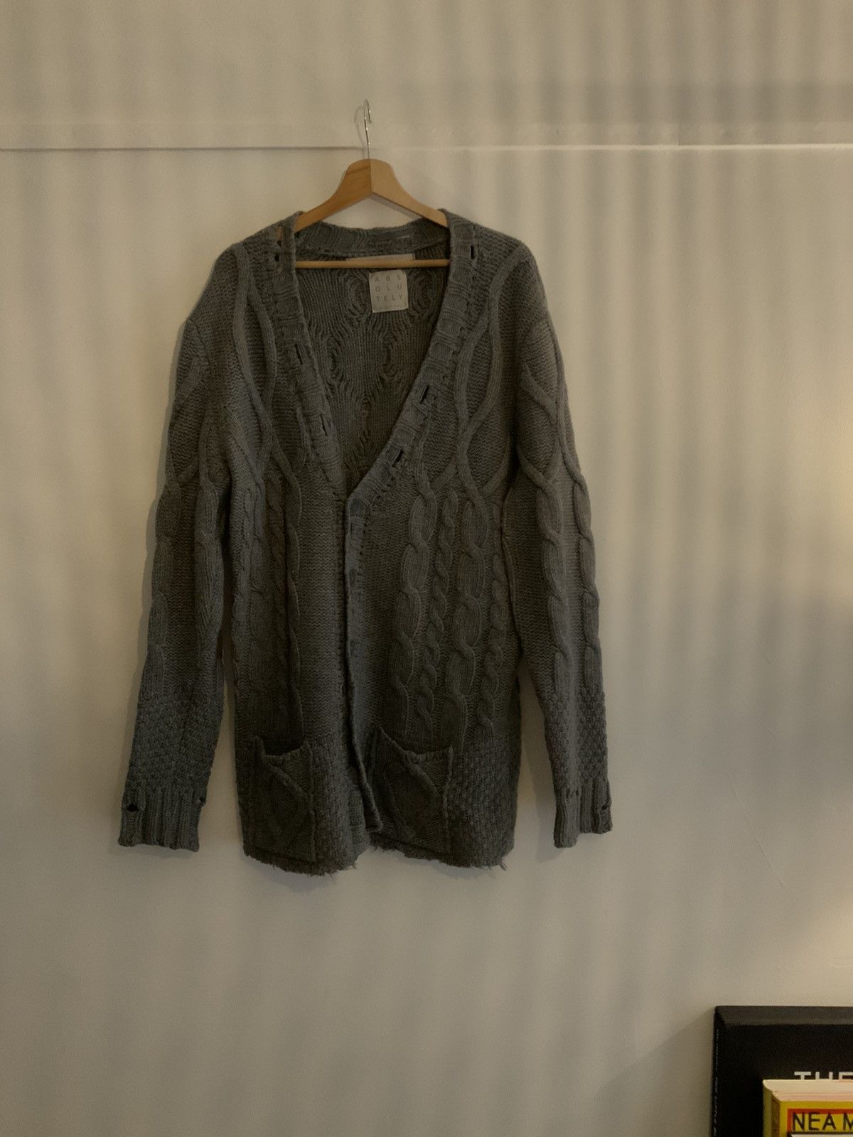 image of Daniele Fiesoli Oversized Cardigan in Grey, Men's (Size XL)