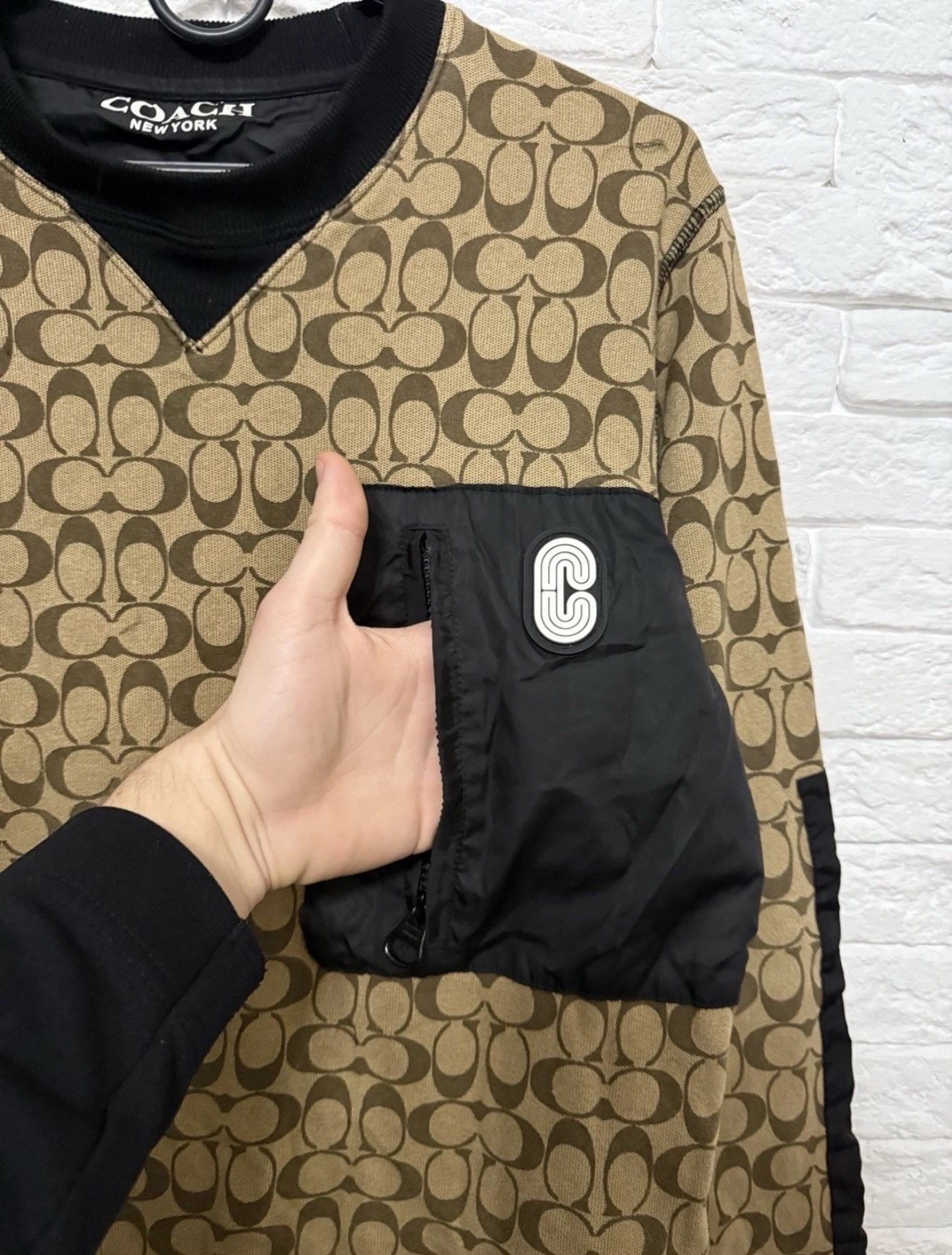 Coach Coach New York Brown Signature Monogram Sweatshirt Nylon Size US S / EU 44-46 / 1 - 3 Thumbnail
