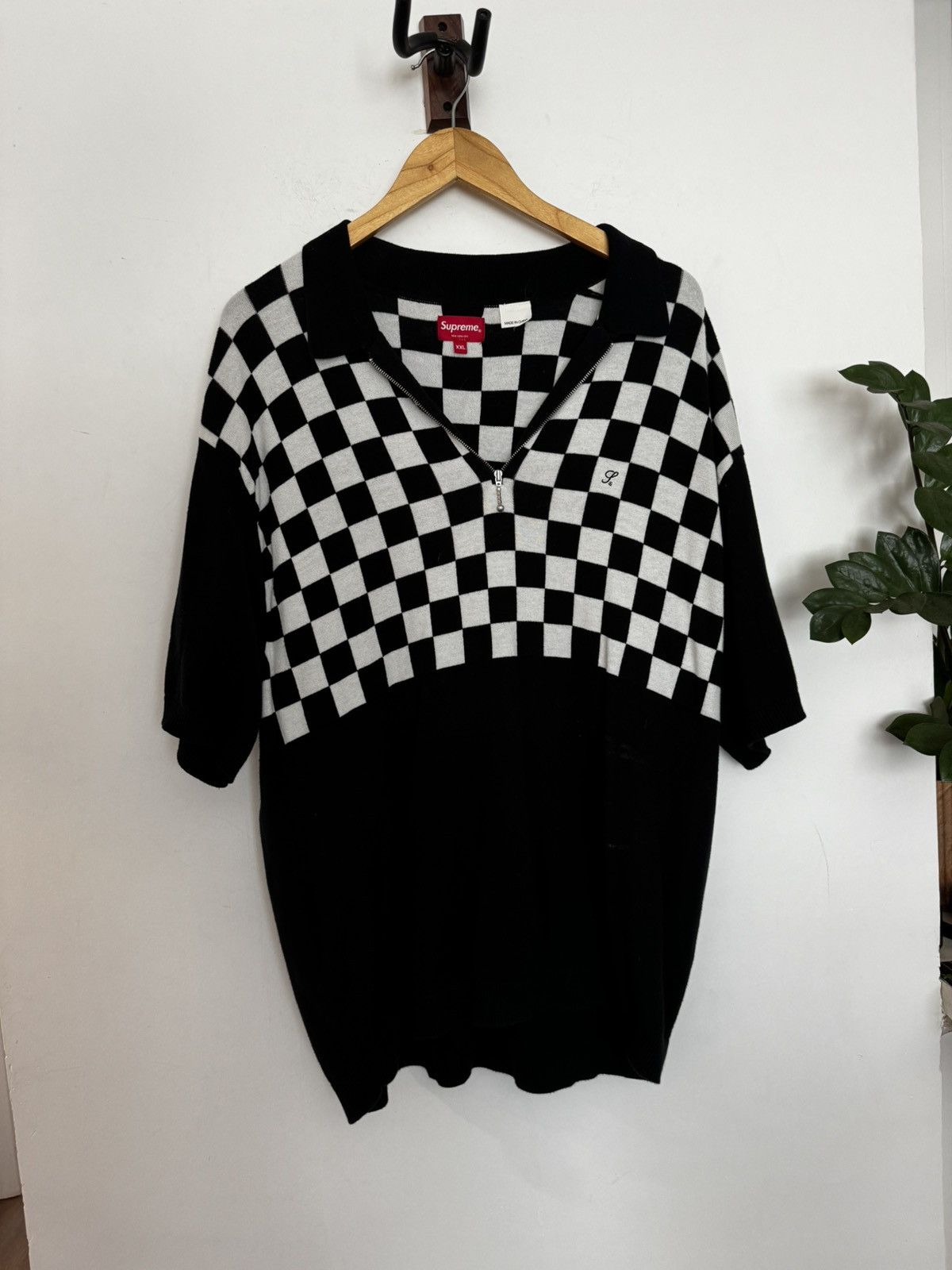 Supreme Supreme Plaid Knit Polo | Grailed