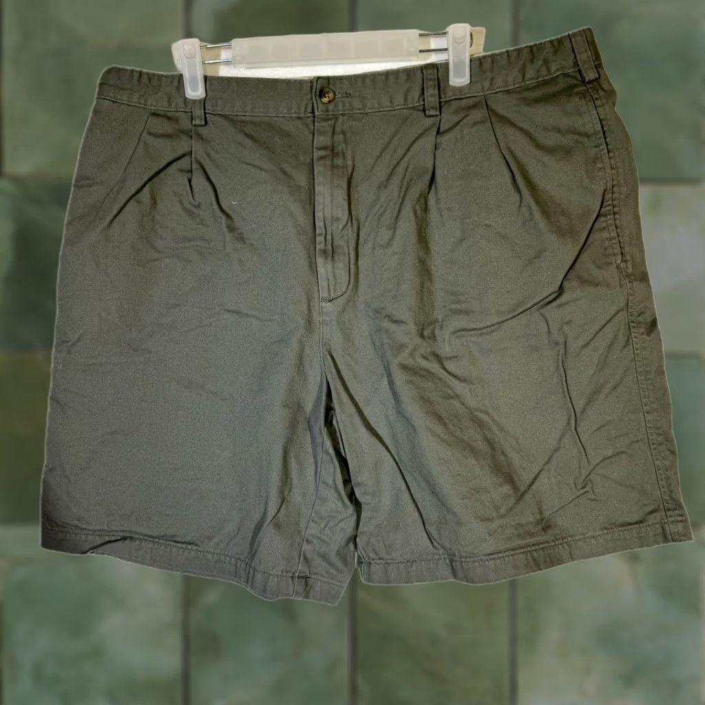 Vintage Saddlebred Shorts Men’s Size 40 Green Cotton Pleated Casual Excellent Size US 40 / EU 56 - 1 Thumbnail