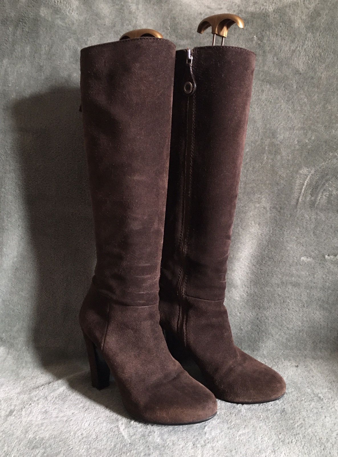 Car Shoe Original Car Shoe by Prada Brown Suede Boots Heels EU 36.5 Size US 6.5 / IT 36.5 - 2 Thumbnail