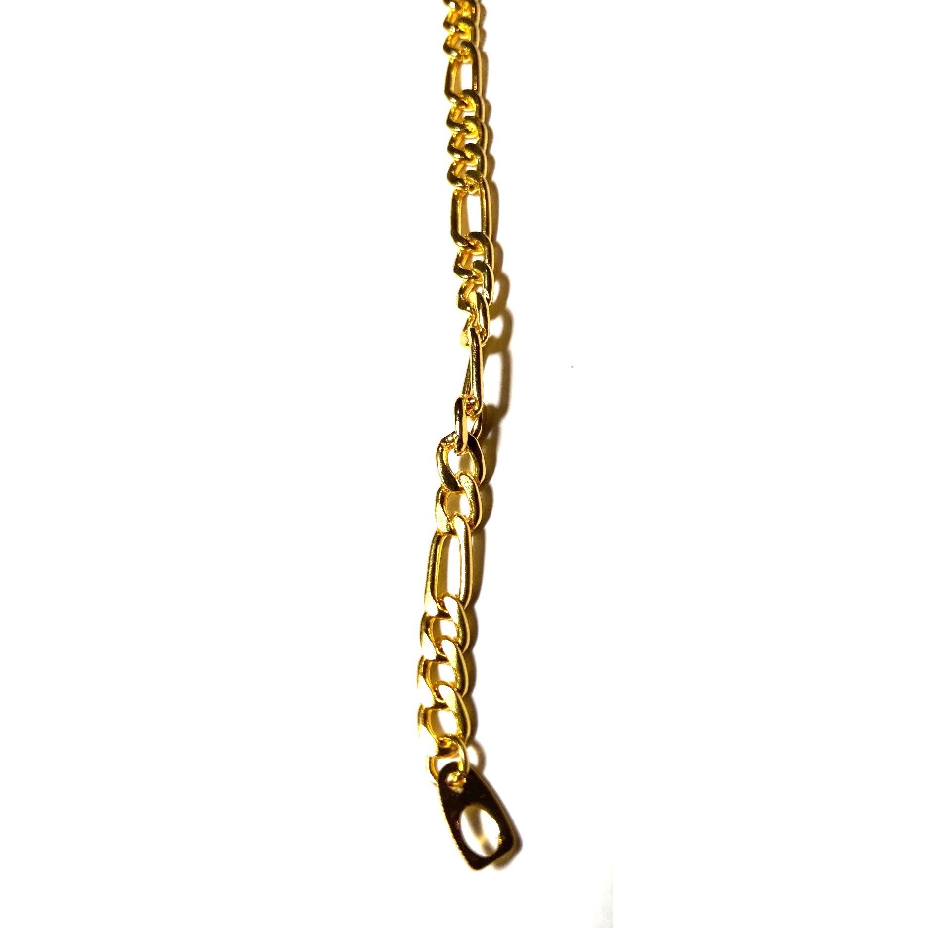 Other Gold-Tone Figaro Chain Bracelet With Lobster Clasp 9” Long Size ONE SIZE - 9 Thumbnail