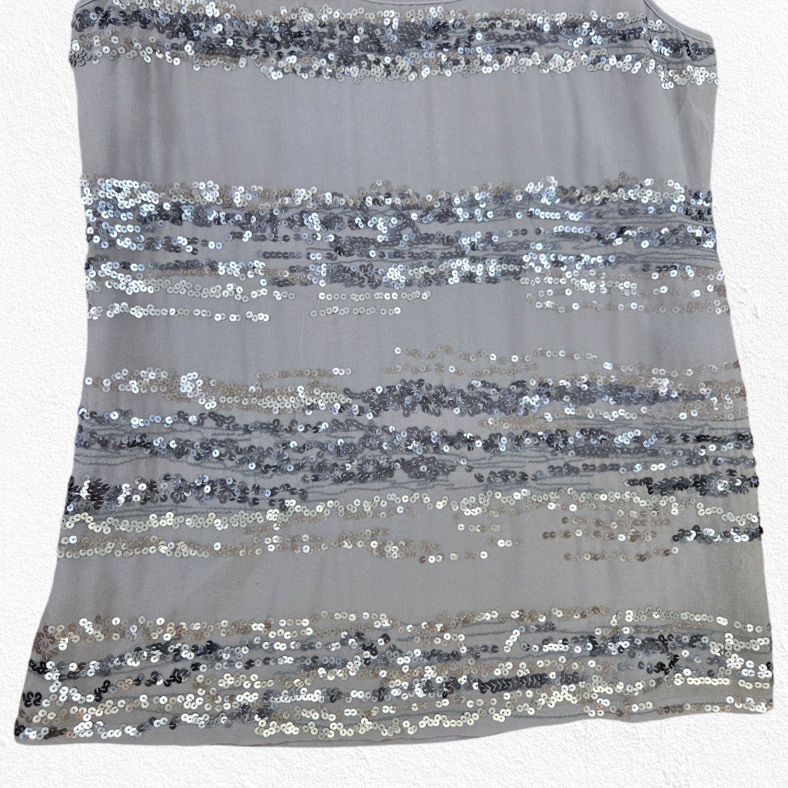 Express Express Silver Sequin Partywear Top Size Large Size L / US 10 / IT 46 - 4 Thumbnail