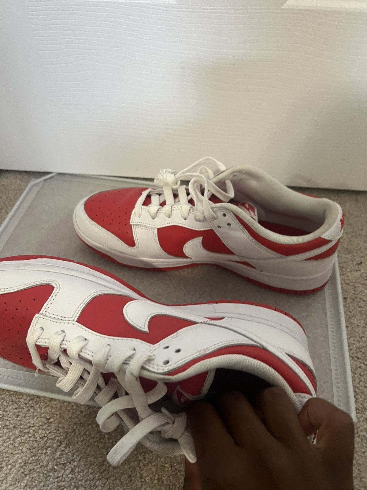 Nike × Other championship red dunks Size US 9.5 / EU 42-43 - 4 Thumbnail