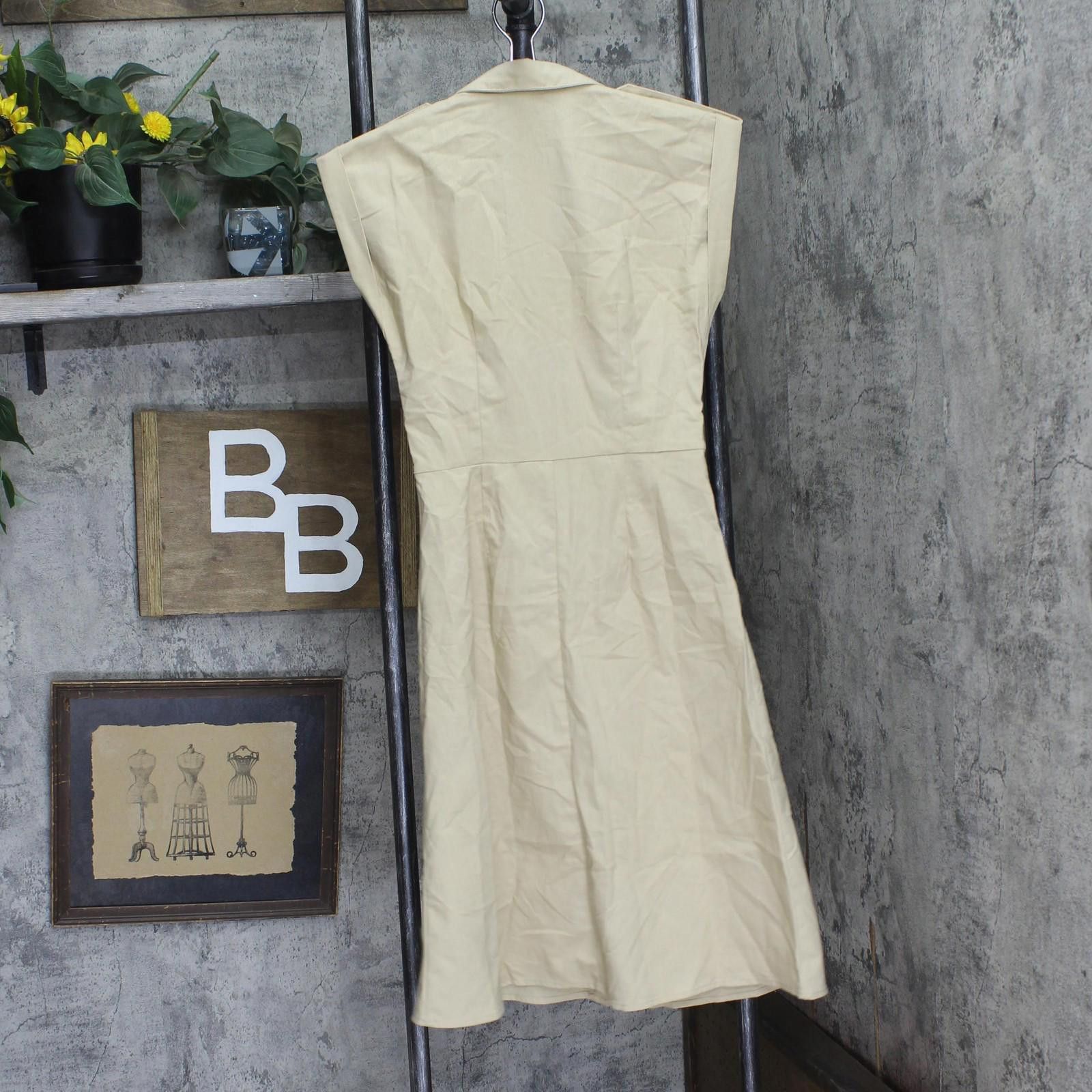 Other Nwt Ny Collection Front Linen Dress Plaza Taupe Brown Ps Size S / US 4 / IT 40 - 2 Thumbnail