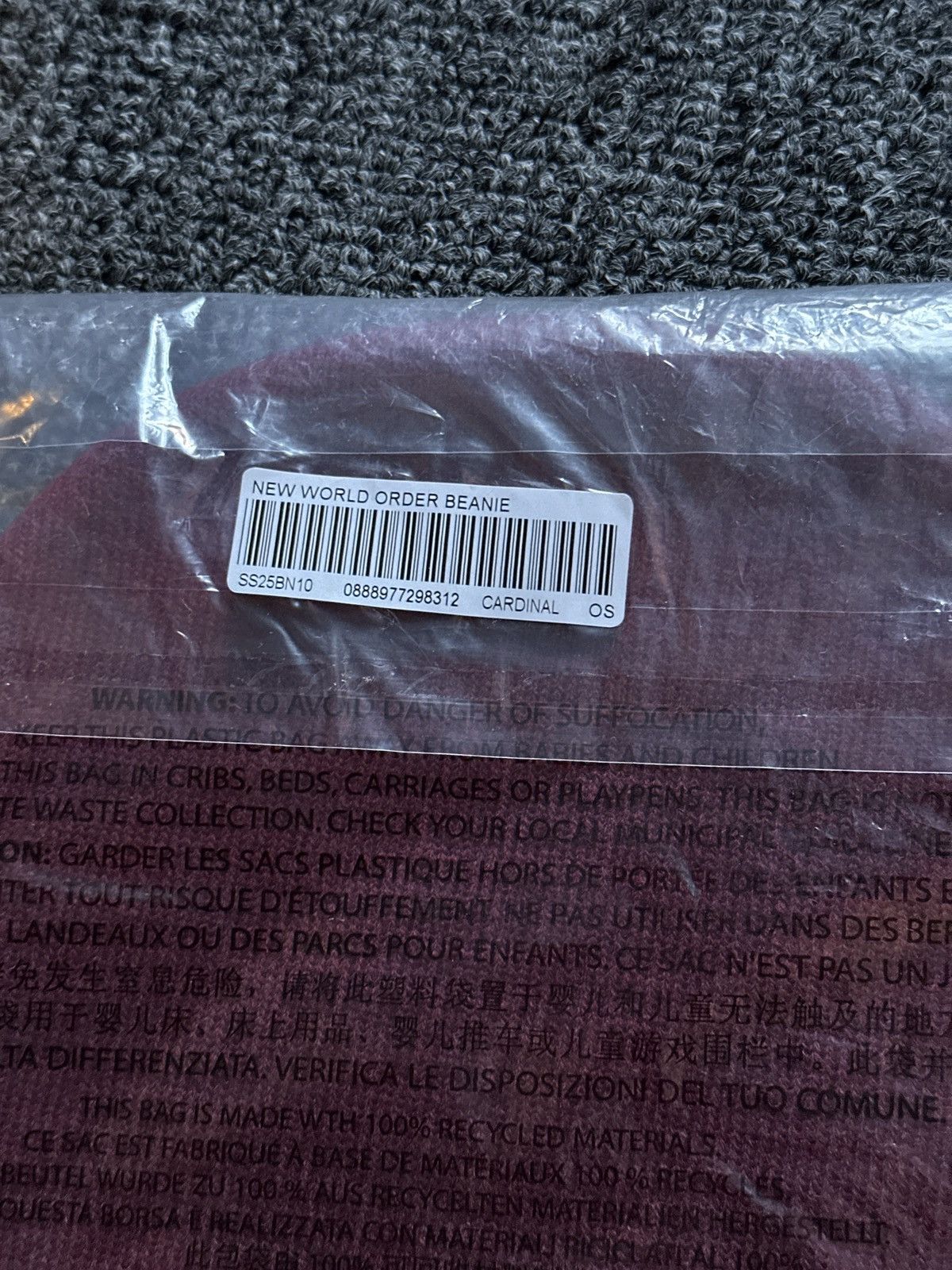 Supreme Supreme New world order beanie Size ONE SIZE - 2 Thumbnail