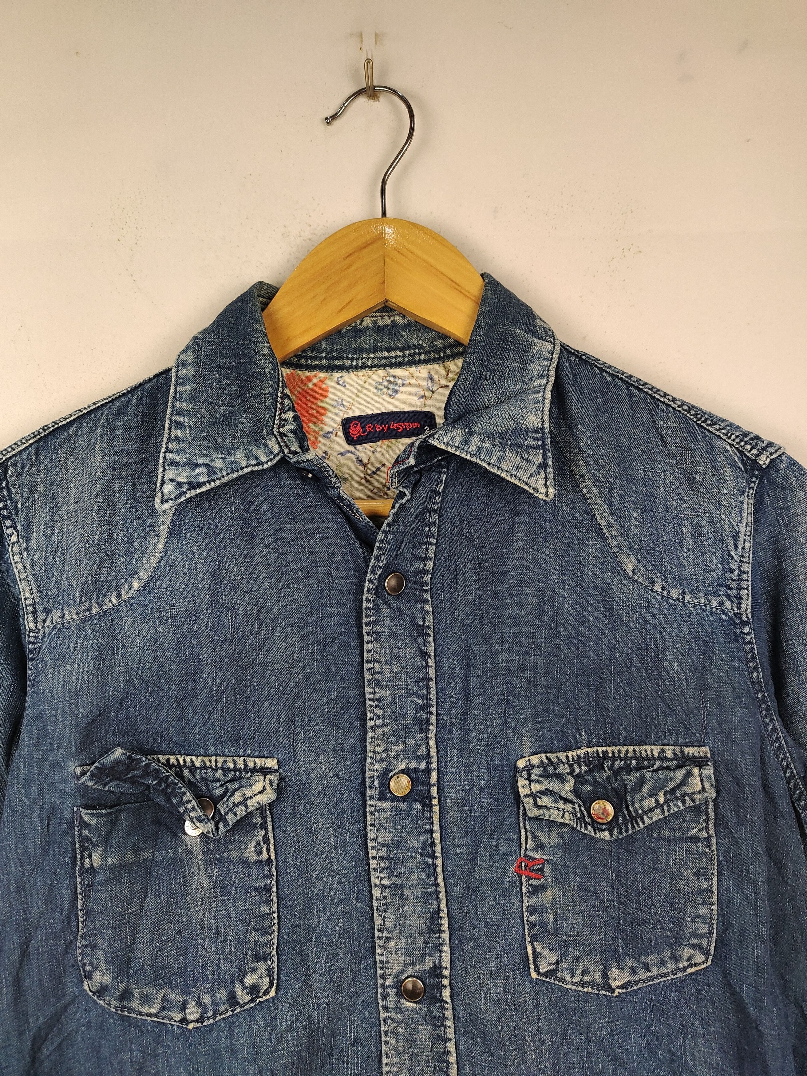 45rpm R by 45rpm Denim Indigo Shirt Size US S / EU 44-46 / 1 - 2 Thumbnail