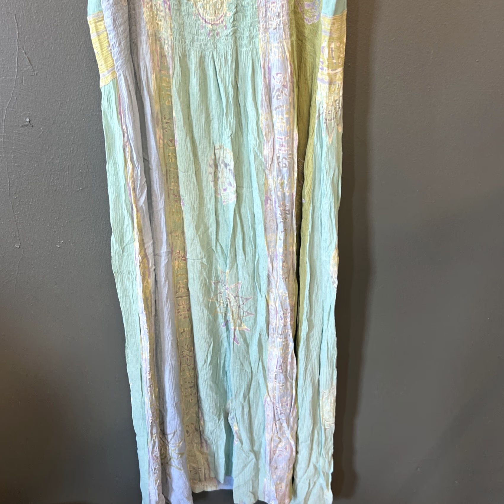Vintage VINTAGE Ulla Popken Fairy Dress SleeveLESS Green 12-14 A-Line Bohemian 90s Womens Lined Dress Long, Rayon Size XL / US 12-14 / IT 48-50 - 4 Thumbnail