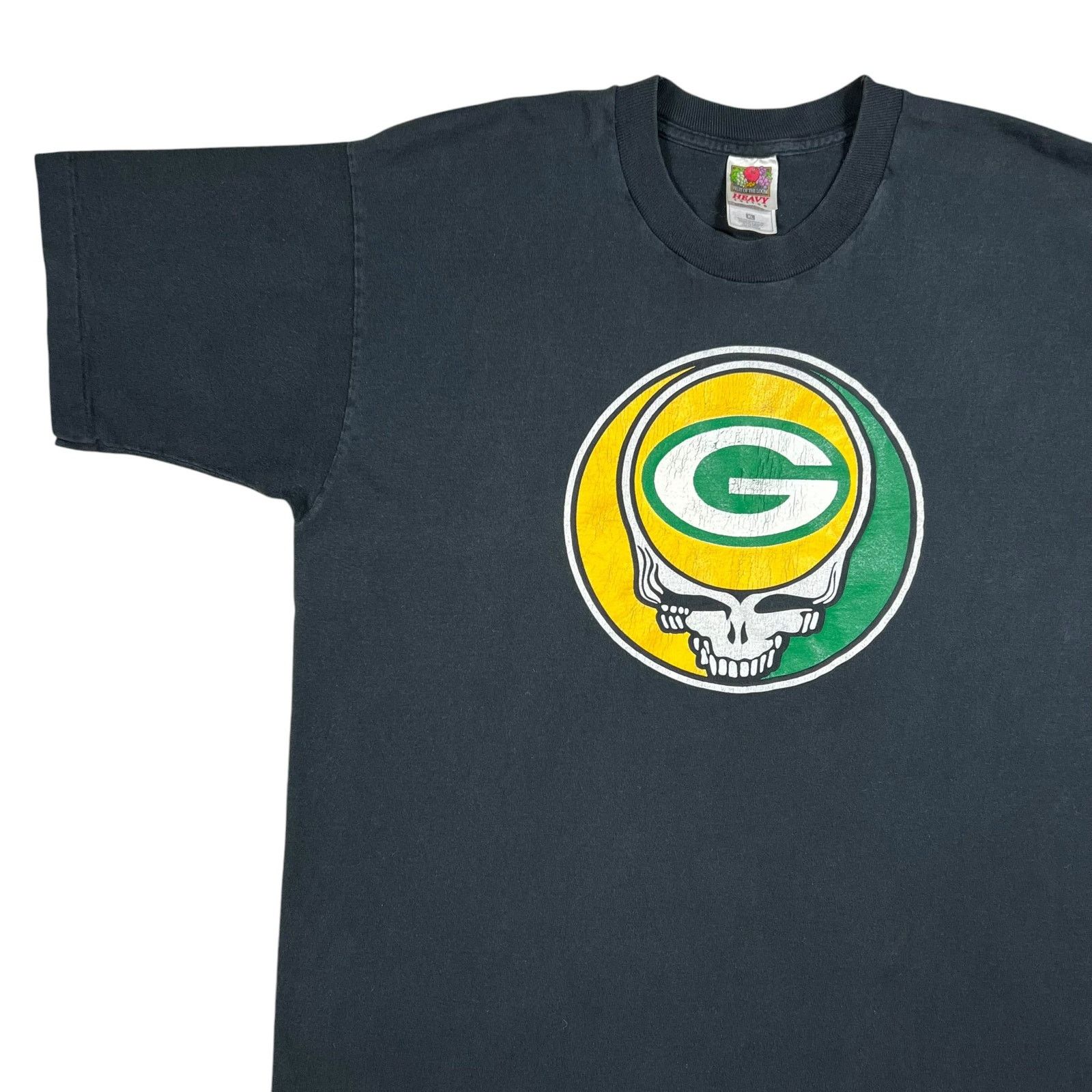 Band Tees × Fruit Of The Loom × Grateful Dead 90s Grateful Dead Green Bay Packers Steal Your Face band tee Size US XL / EU 56 / 4 - 4 Thumbnail