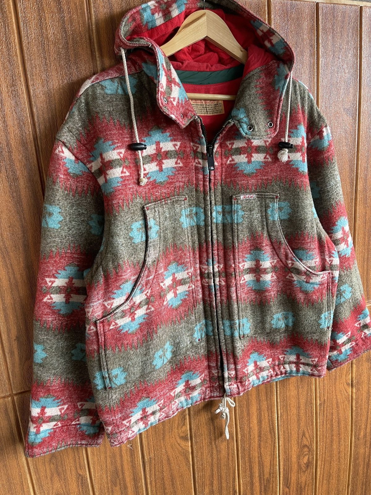 Vintage Very Rare🔥Vtg 60s/70s Rna Inc Native Navajo Heavy Jacket Size US XL / EU 56 / 4 - 6 Thumbnail