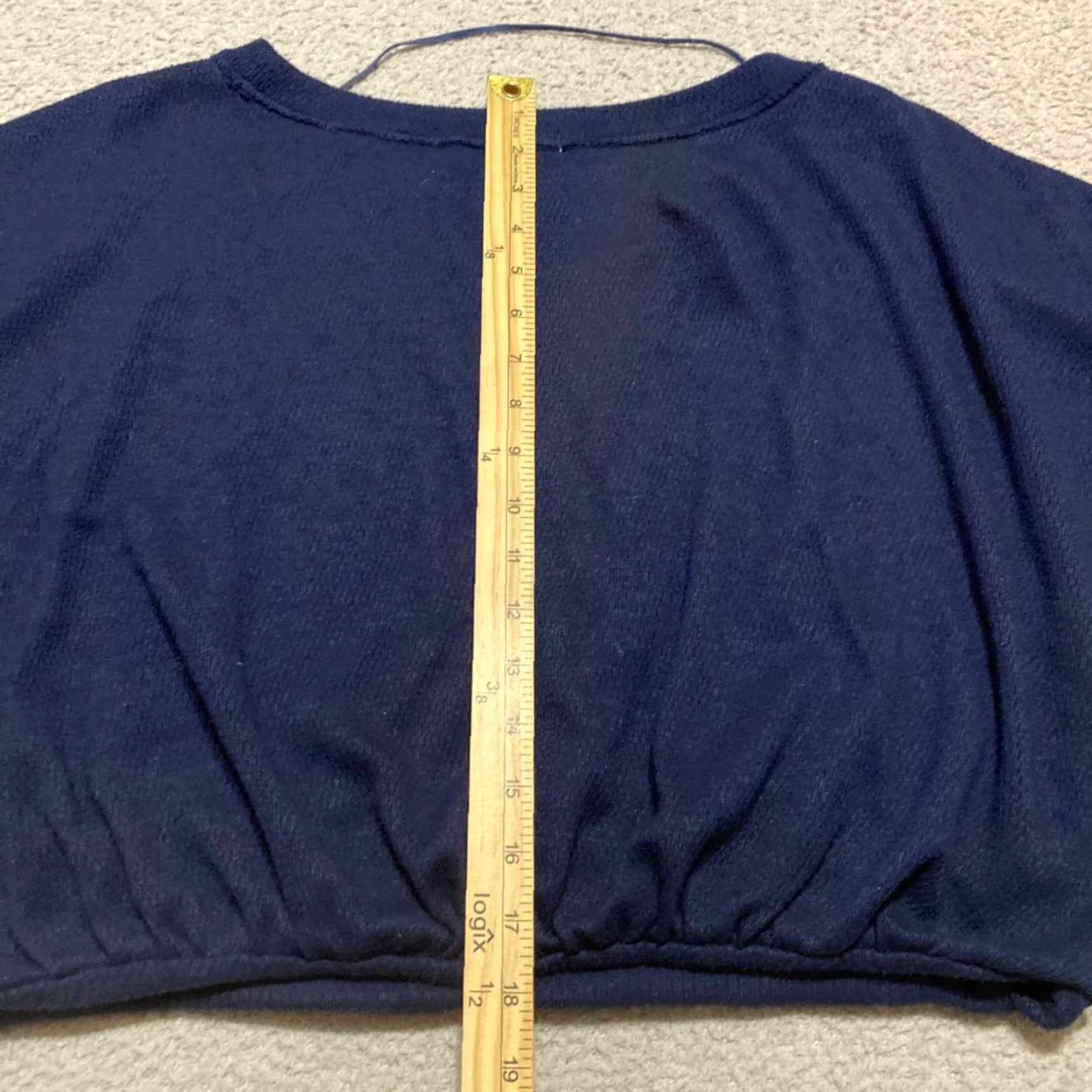 Free People Free People Sweater Womens Medium Blue 3/4 Sleeve Cropped Cuddle Bubble Knit Pullover Bohemian Winter Fall Spring, Regular, Size M Womens Size M / US 6-8 / IT 42-44 - 5 Thumbnail