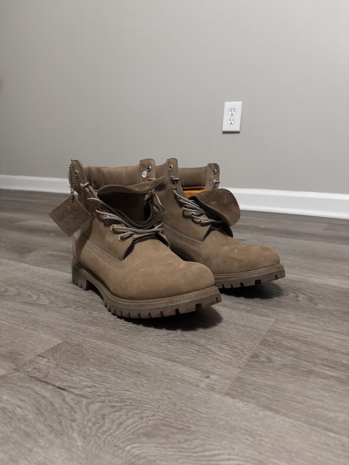 Timberland Mens Timberland® Premium 6-Inch Boot - Beige Nubuck Size US 10 / EU 43 - 1 Thumbnail