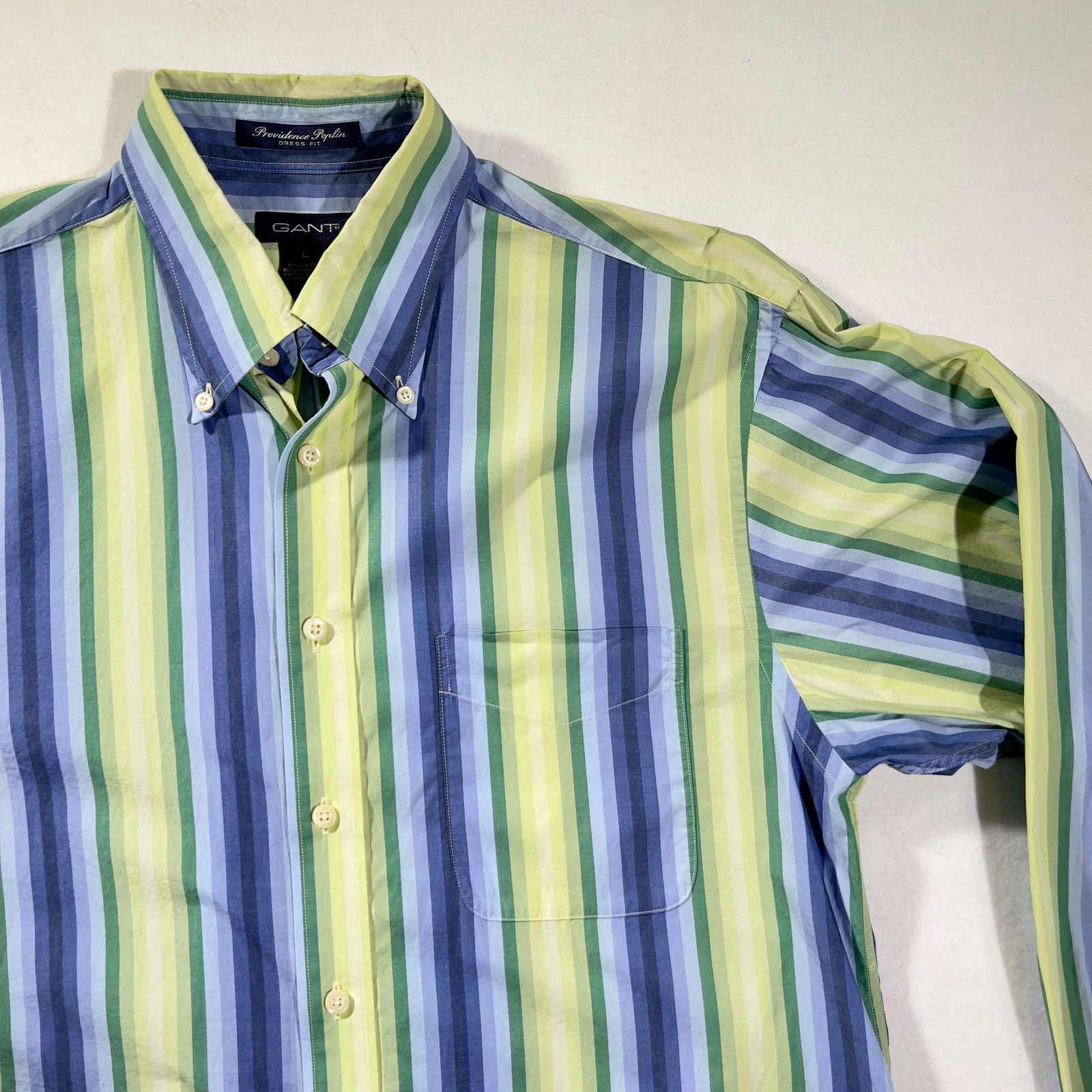 Gant Gant Striped Button Shirt Large Dress Fit Providence Poplin Size US L / EU 52-54 / 3 - 5 Thumbnail