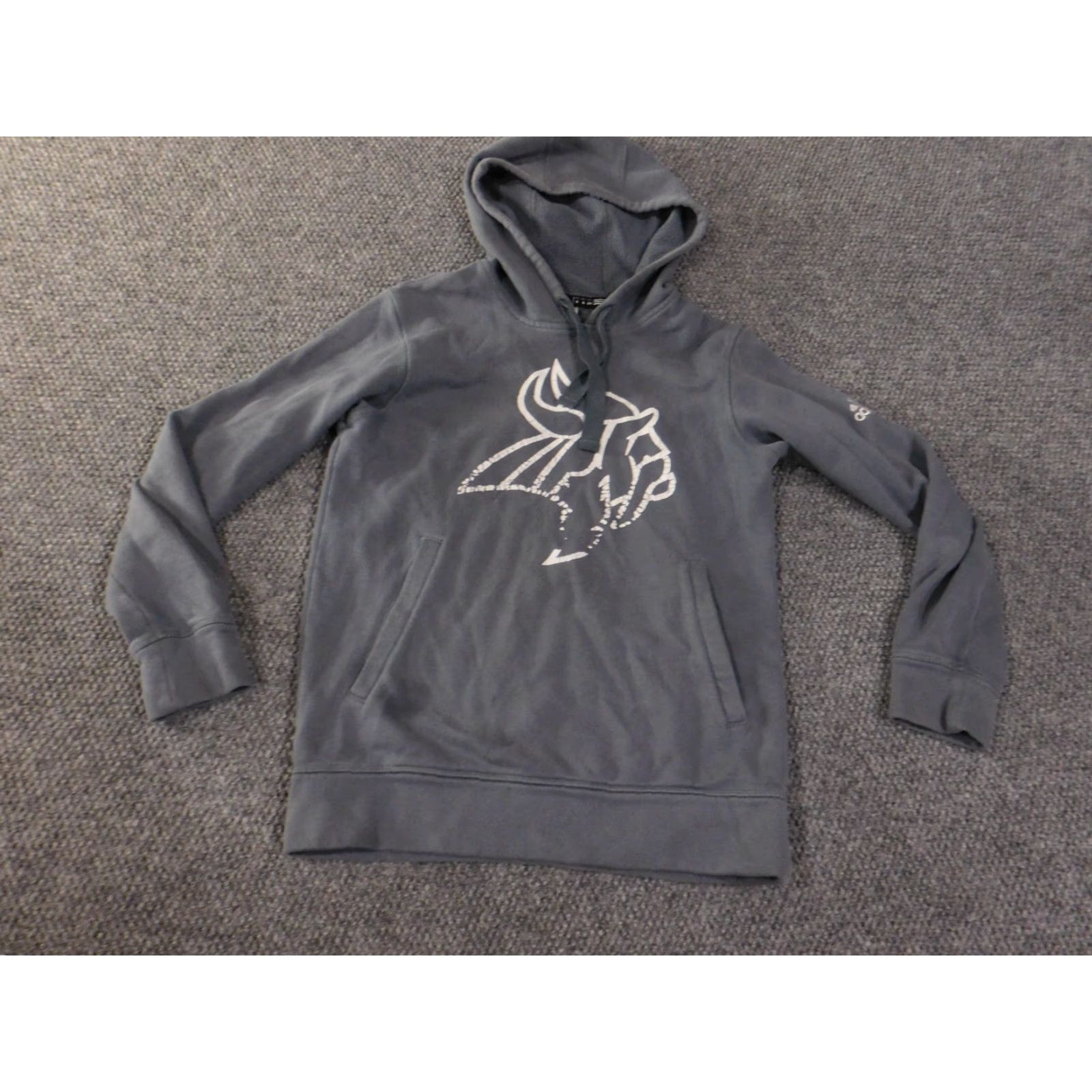 Adidas adidas Hoodie Mens S Blue Retro Vikings Graphic Logo Active Football Pullover KnIT Logo Size US S / EU 44-46 / 1 - 2 Thumbnail