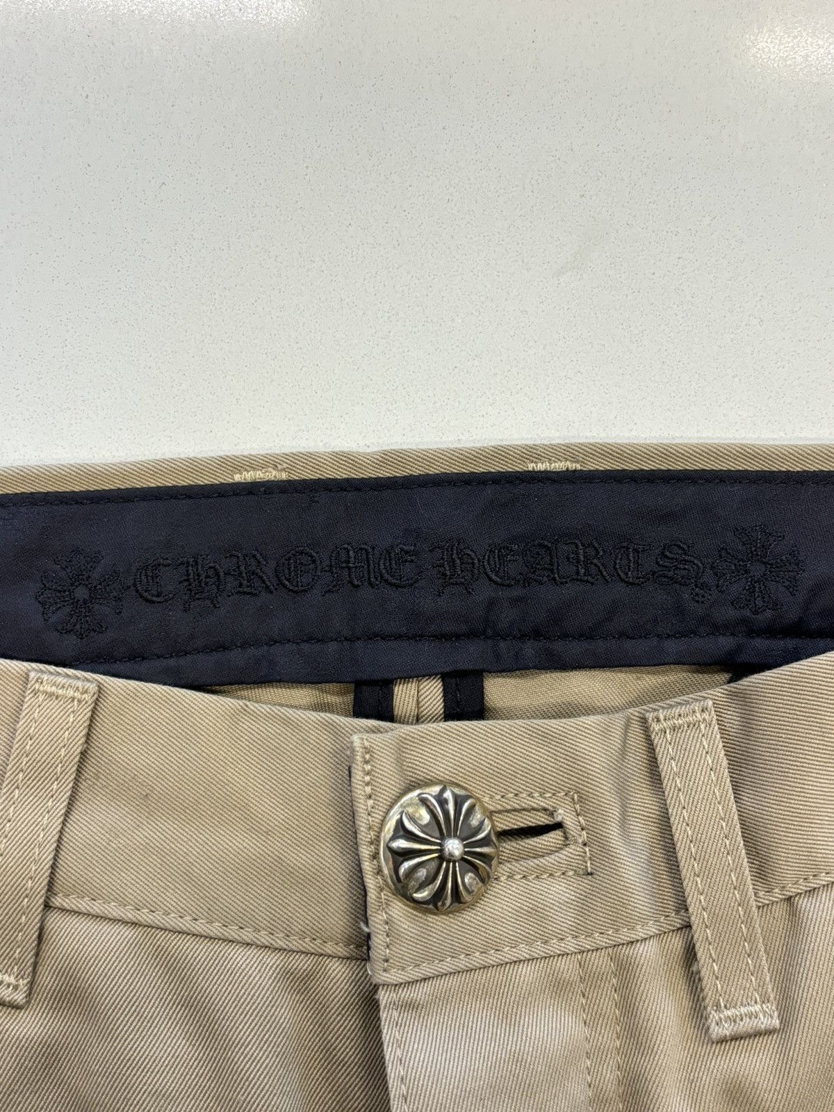 Chrome Hearts Cross patches checkered khaki chino pants Size US 30 / EU 46 - 5 Thumbnail