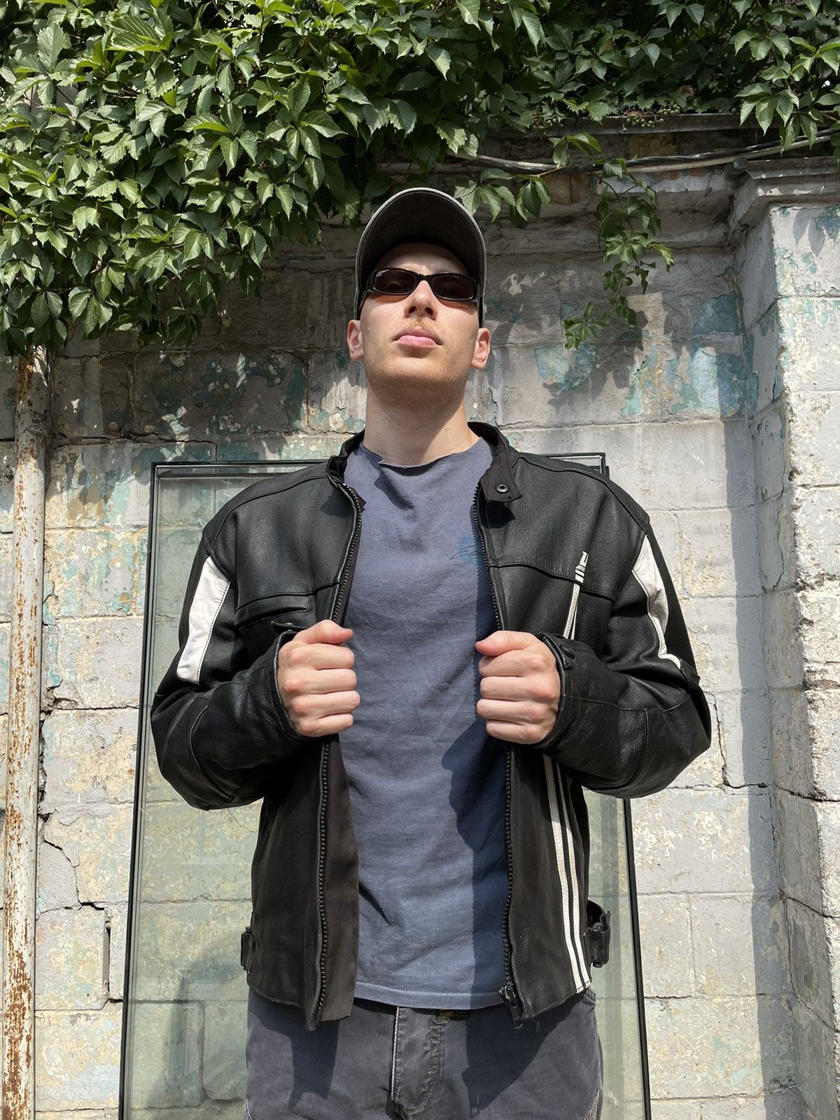 Genuine Leather × Vintage Vintage Genuine Leather Motorcycle Sport Racing Biker Jacket Size US XXL / EU 58 / 5 - 11 Thumbnail