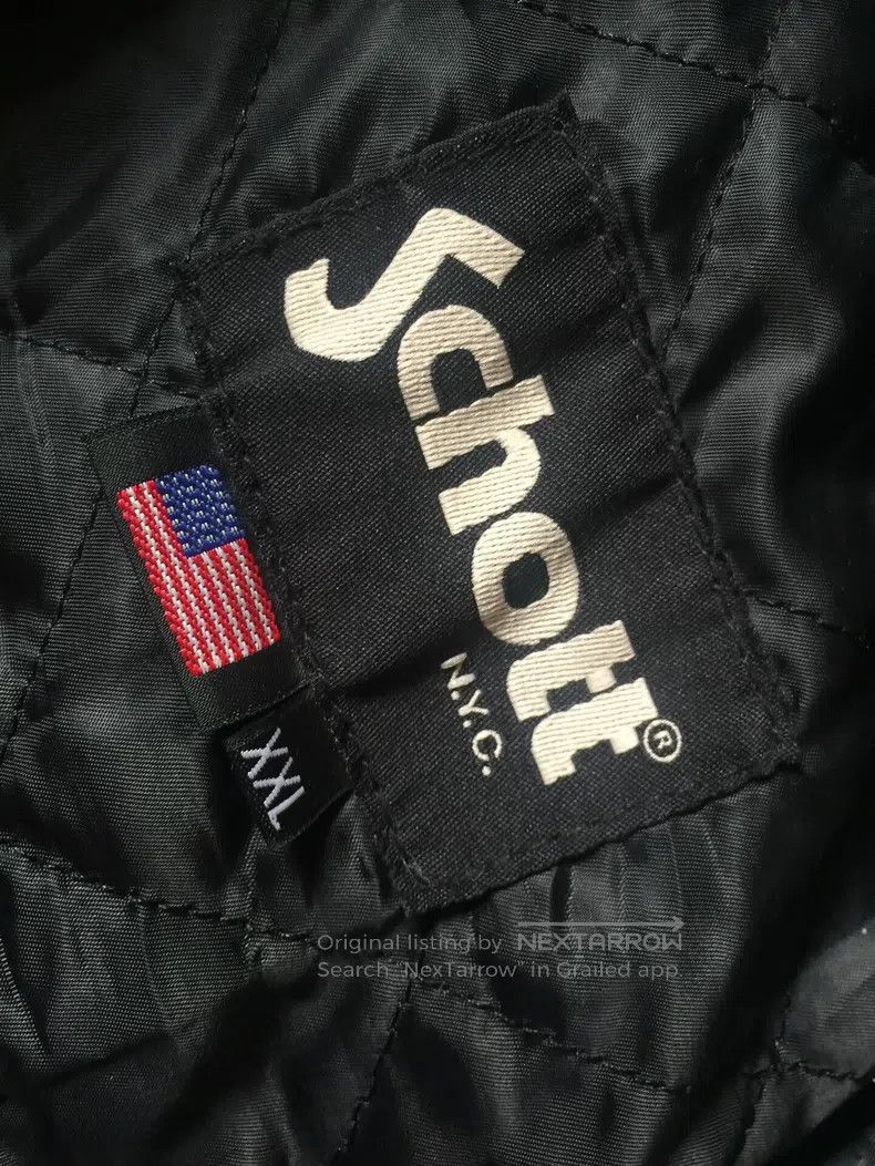 Schott Schott Leather coat Size US XXL / EU 58 / 5 - 5 Thumbnail