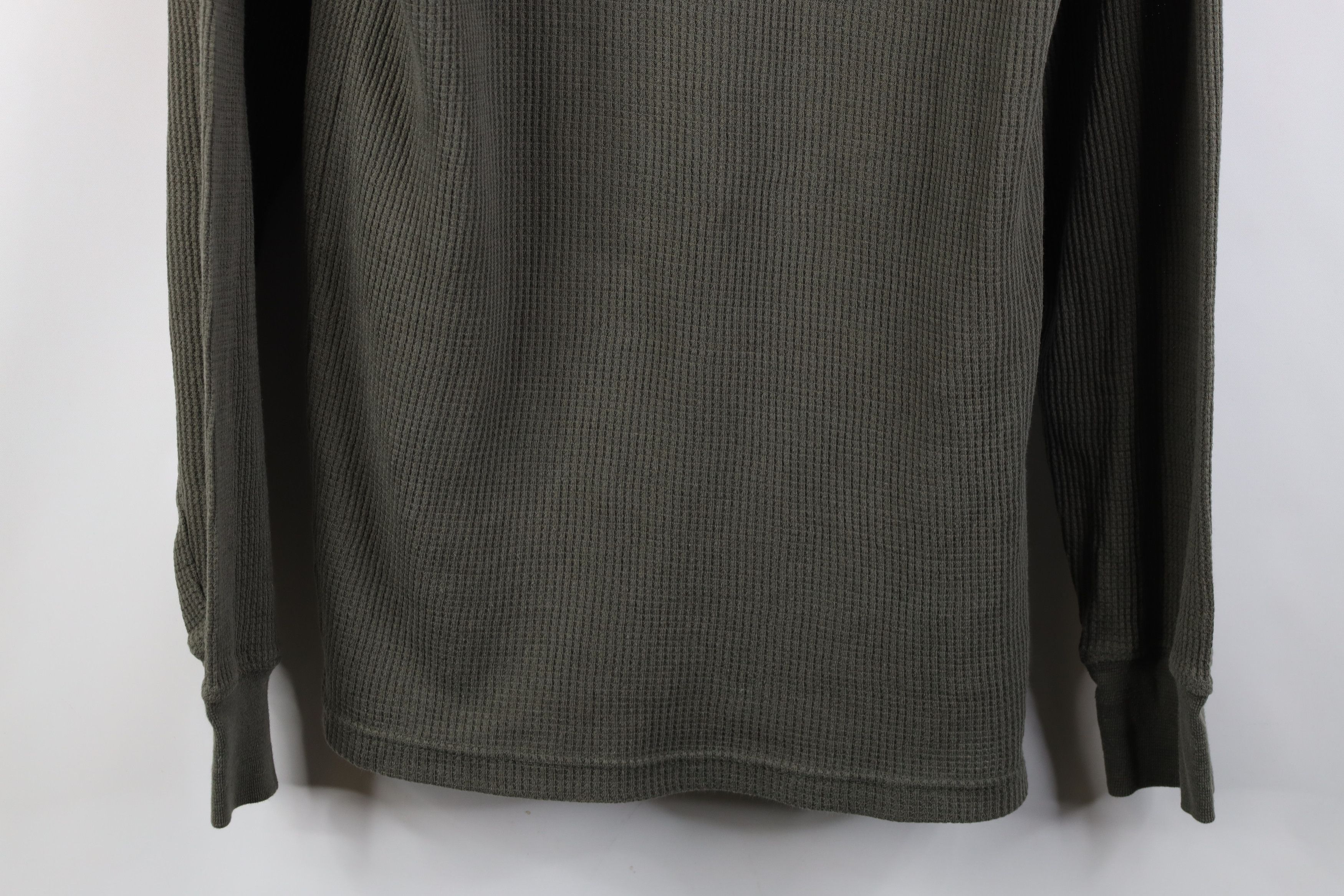Vintage Vintage 90s Y2K Streetwear Thermal Waffle Knit T-Shirt Green Size US S / EU 44-46 / 1 - 3 Thumbnail