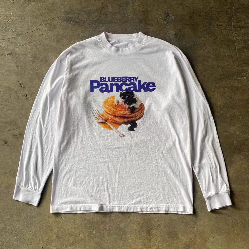 Japanese Brand × Vintage Blueberry cake patternwashed retro long sleeve t-shirt Size US L / EU 52-54 / 3 - 1 Thumbnail