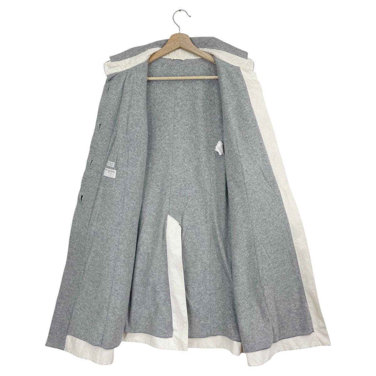 Cashmere Knee Lenght Doubel Layered Trench Coat