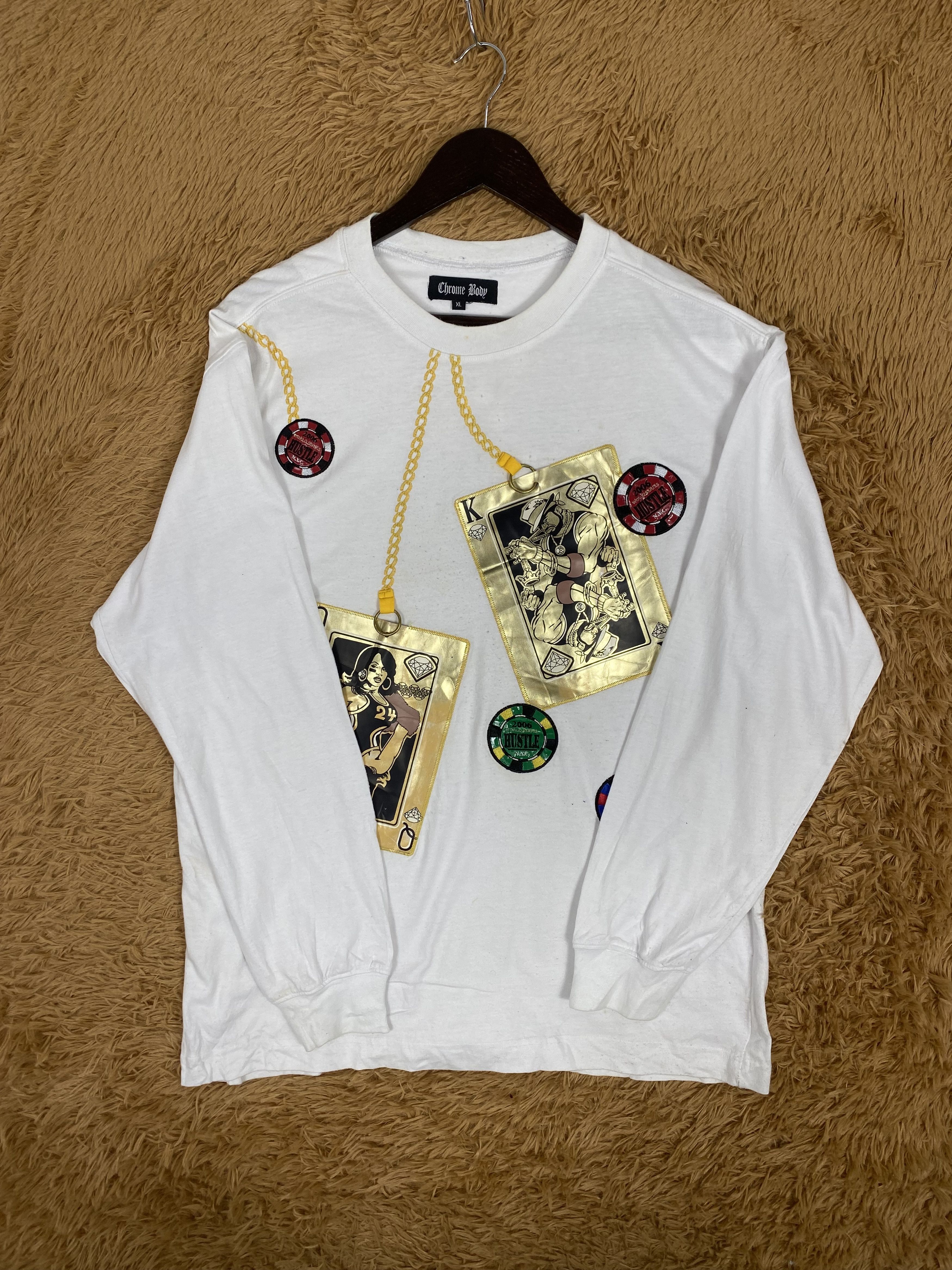 Japanese Brand Vintage Chrome Body Hip Hop Sweatshirts PS0143 Size US XL / EU 56 / 4 - 3 Thumbnail