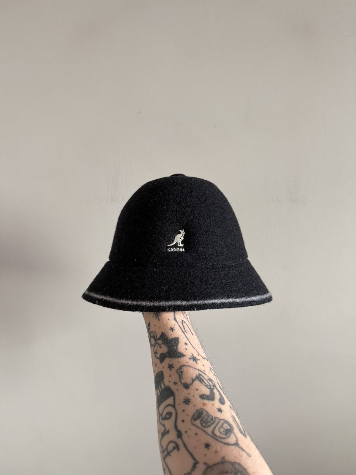 Kangol Vintage Kangol Stripe Casual Wool Bucket Hat Black M Size ONE SIZE - 1 Thumbnail