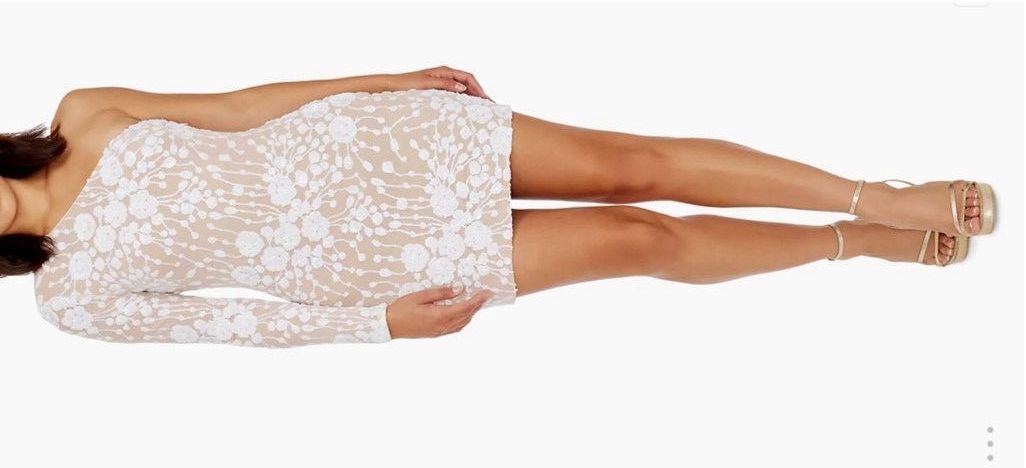 Dress the Population Women's The Population Dress, White, Size S Size S / US 4 / IT 40 - 1 Thumbnail