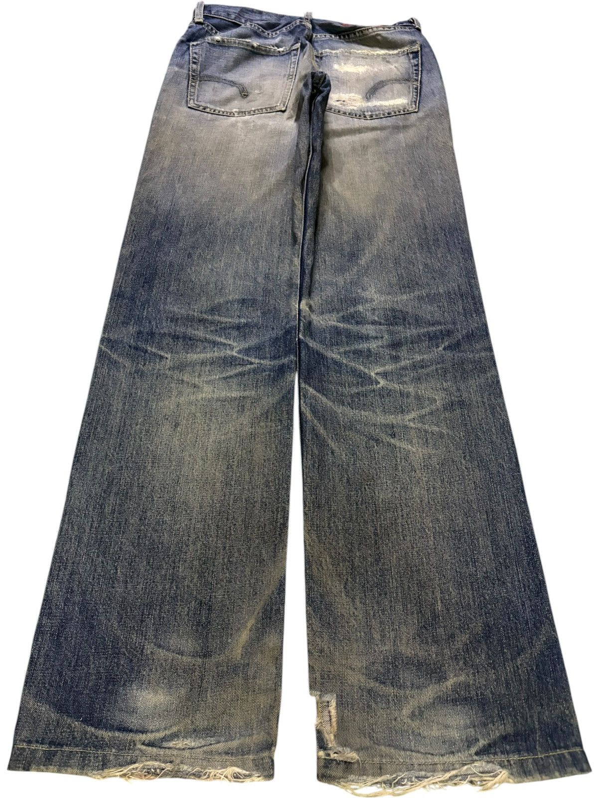 Levi's Vintage 90s Levis 502 Rusty Mud Wash Distressed Loose Jeans Size US 29 - 2 Thumbnail