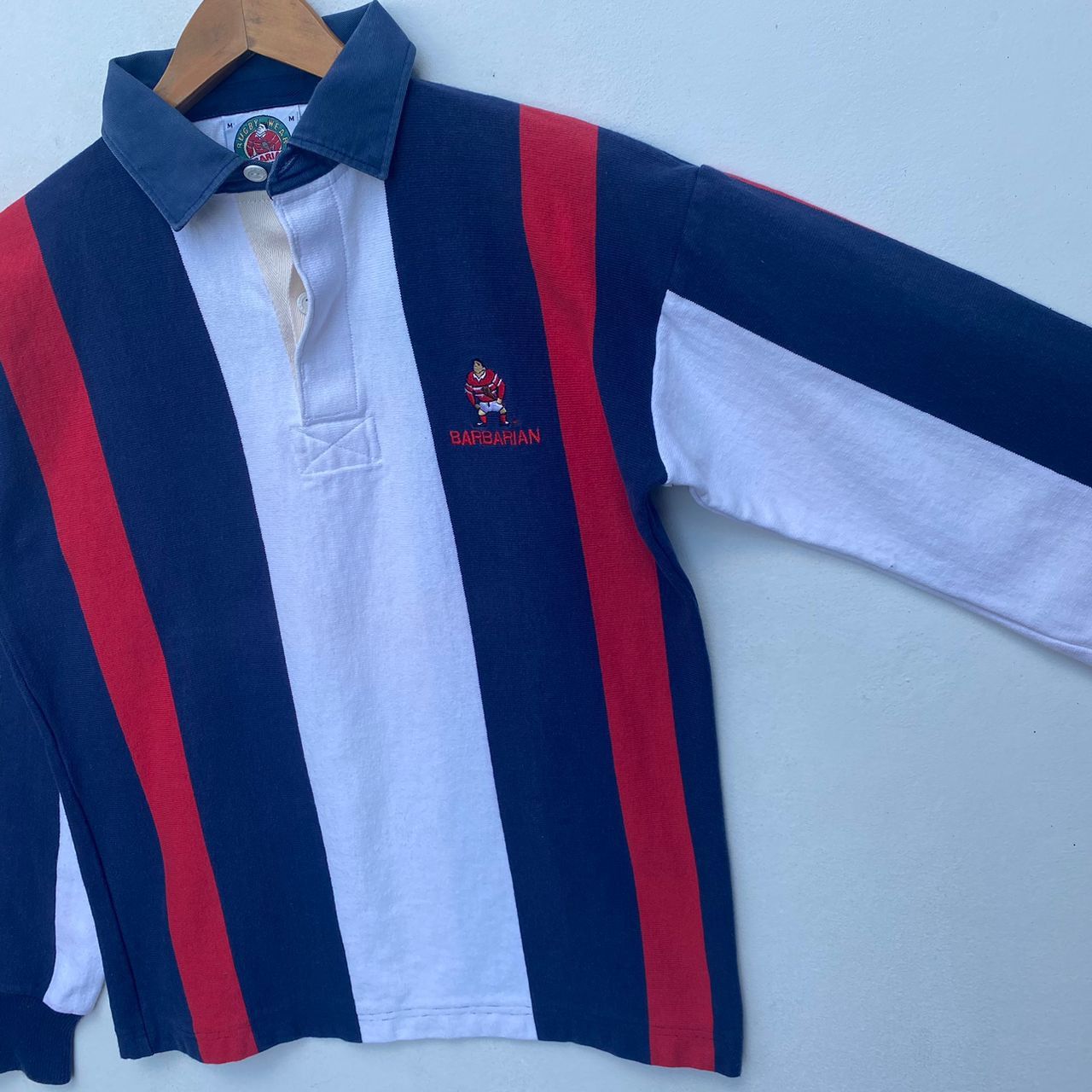 Barbarian × Vintage VINTAGE BARBARIAN POLO SHIRT MEDIUM PULLOVER VERTICAL Size US M / EU 48-50 / 2 - 4 Thumbnail