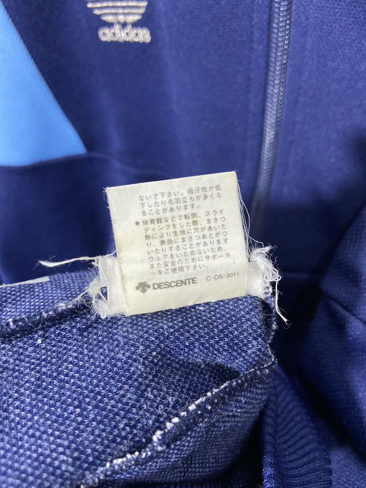 Adidas × Descente Vintage 90s Adidas Trefoil Descente Track Jacket Blue Size US M / EU 48-50 / 2 - 10 Thumbnail